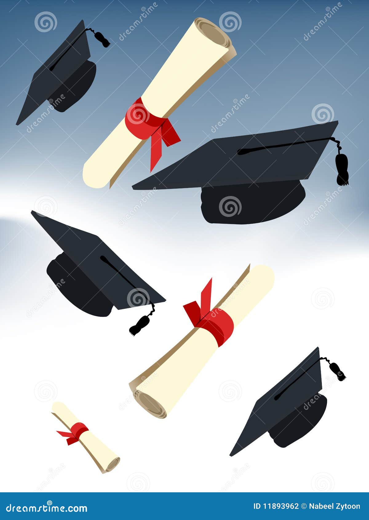 Graduation cap stock vector. Illustration of drawing - 11893962