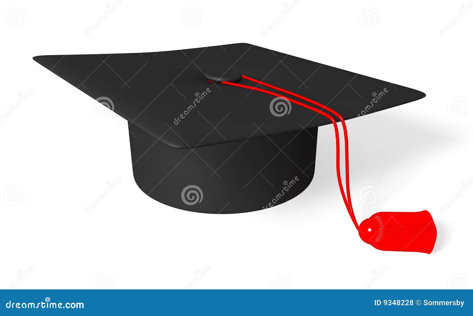 Graduation cap stock illustration. Illustration of white - 9348228