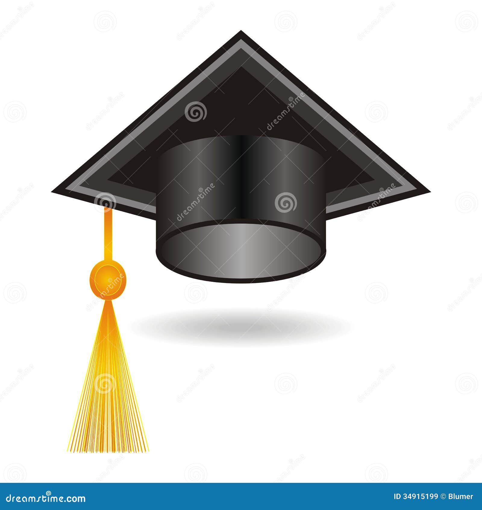 Graduation cap stock vector. Illustration of educational - 34915199