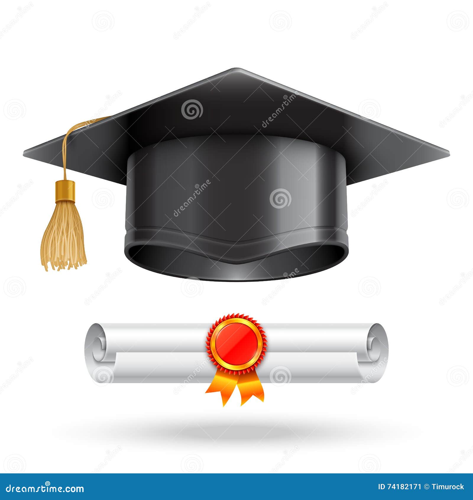 Download Graduation Cap And Diploma Scroll Stock Vector ...