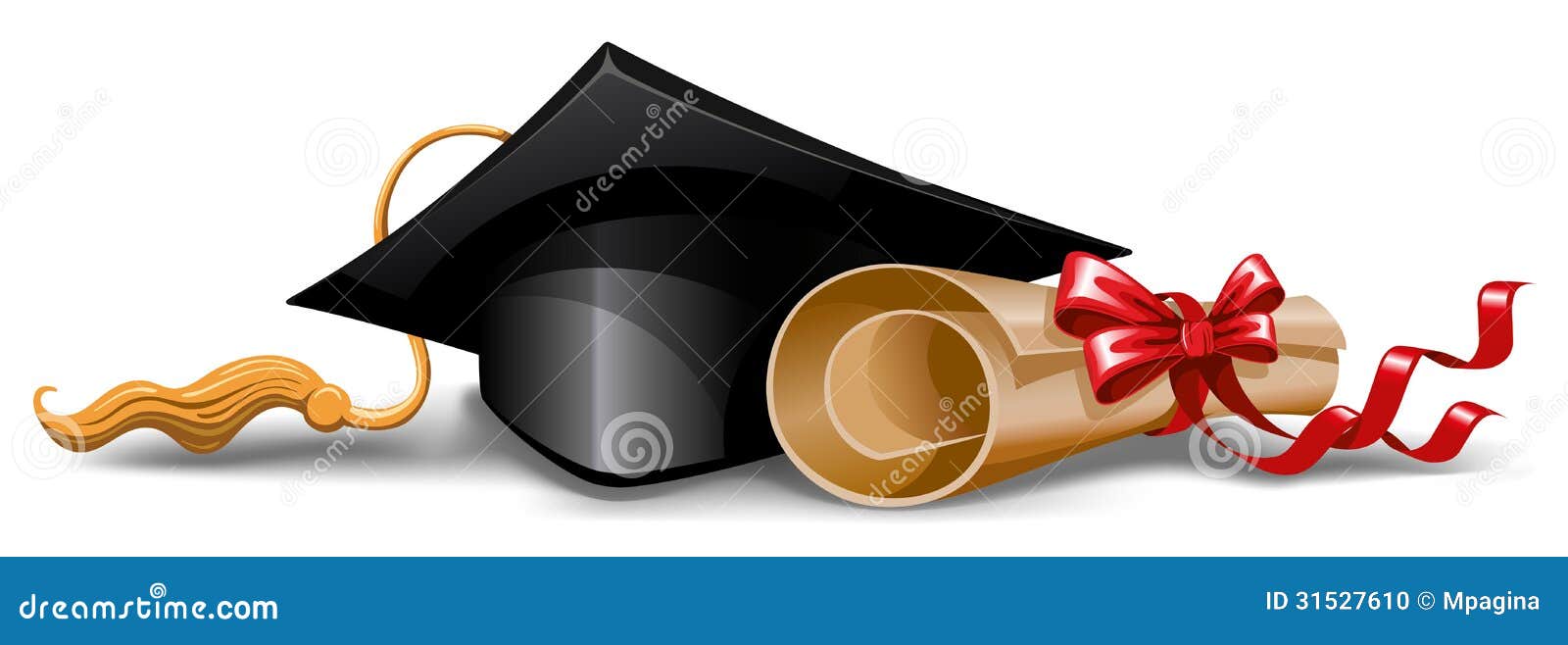 Graduation cap and diploma stock vector. Illustration of abstract ...