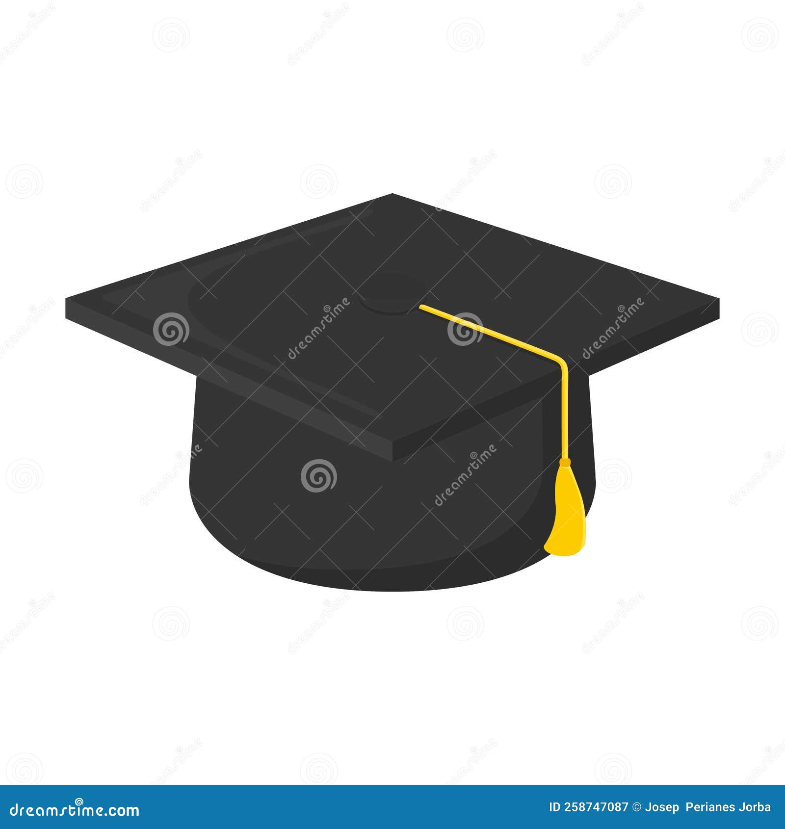 Graduation Cap Emoji Icon University Hat Celebration Vector Symbol ...