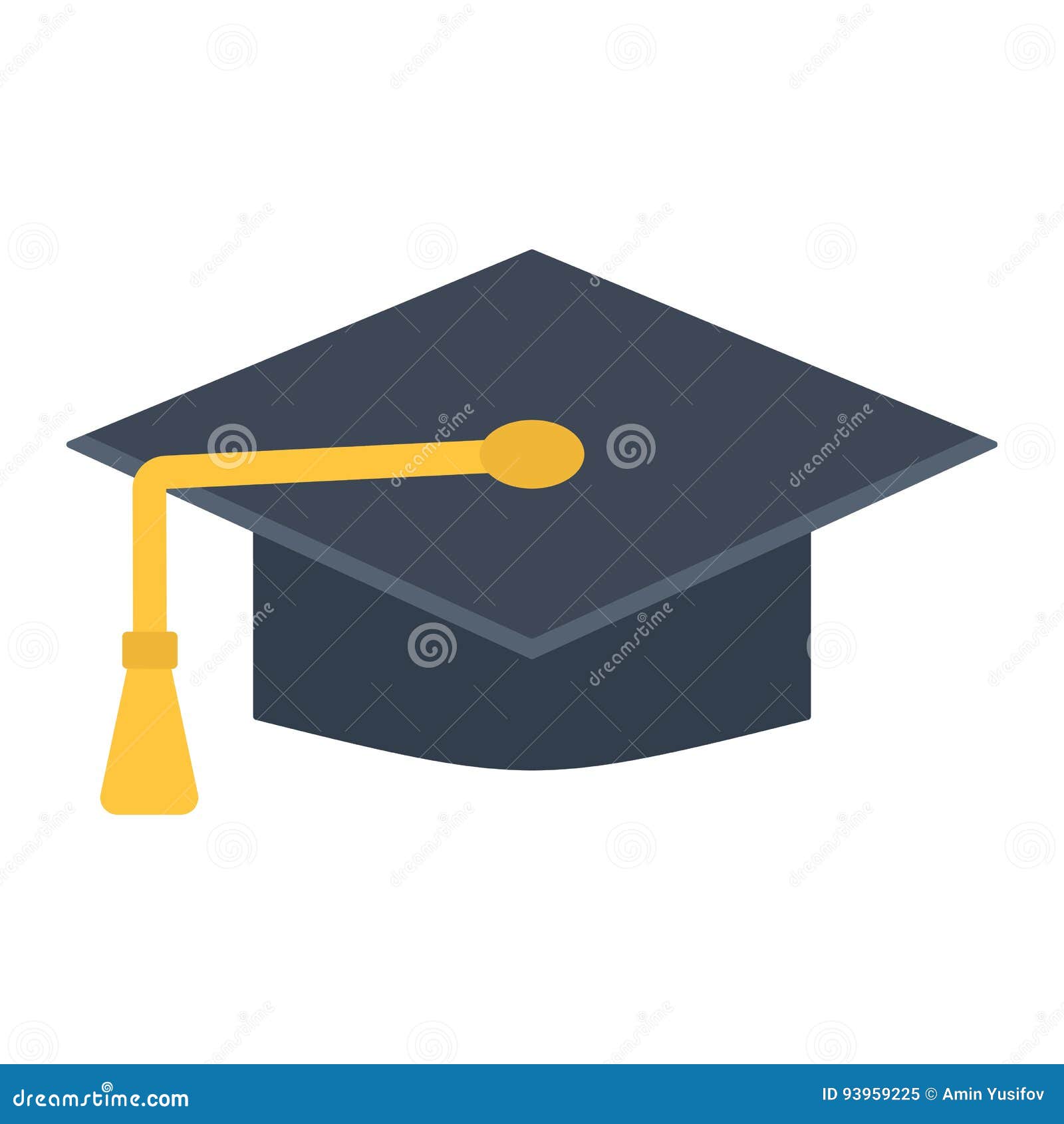 Graduation Cap Flat Icon, Education and Knowledge Stock Vector ...