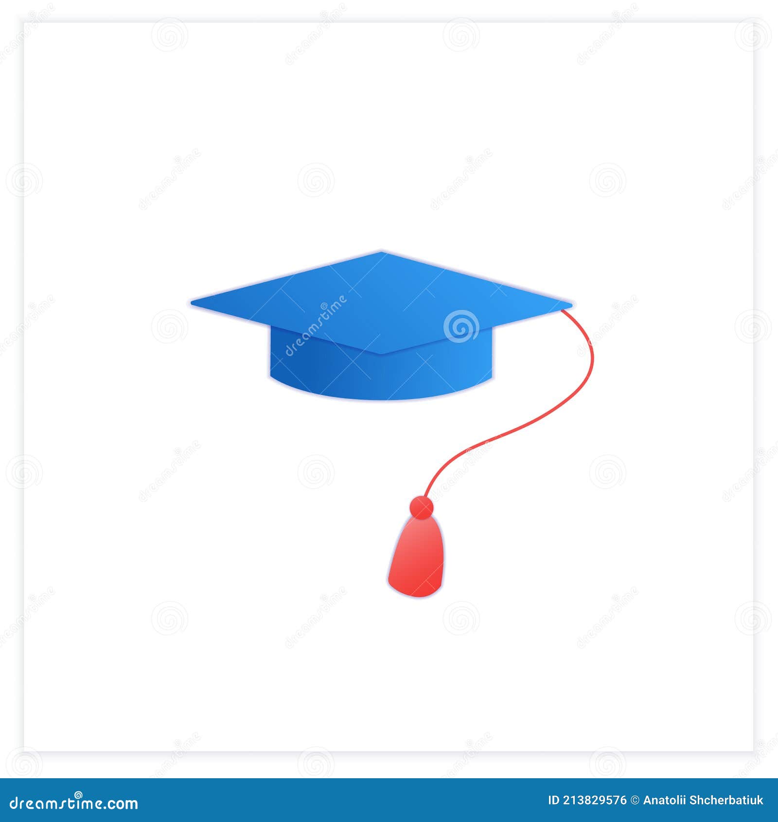 graduation cap flat icon