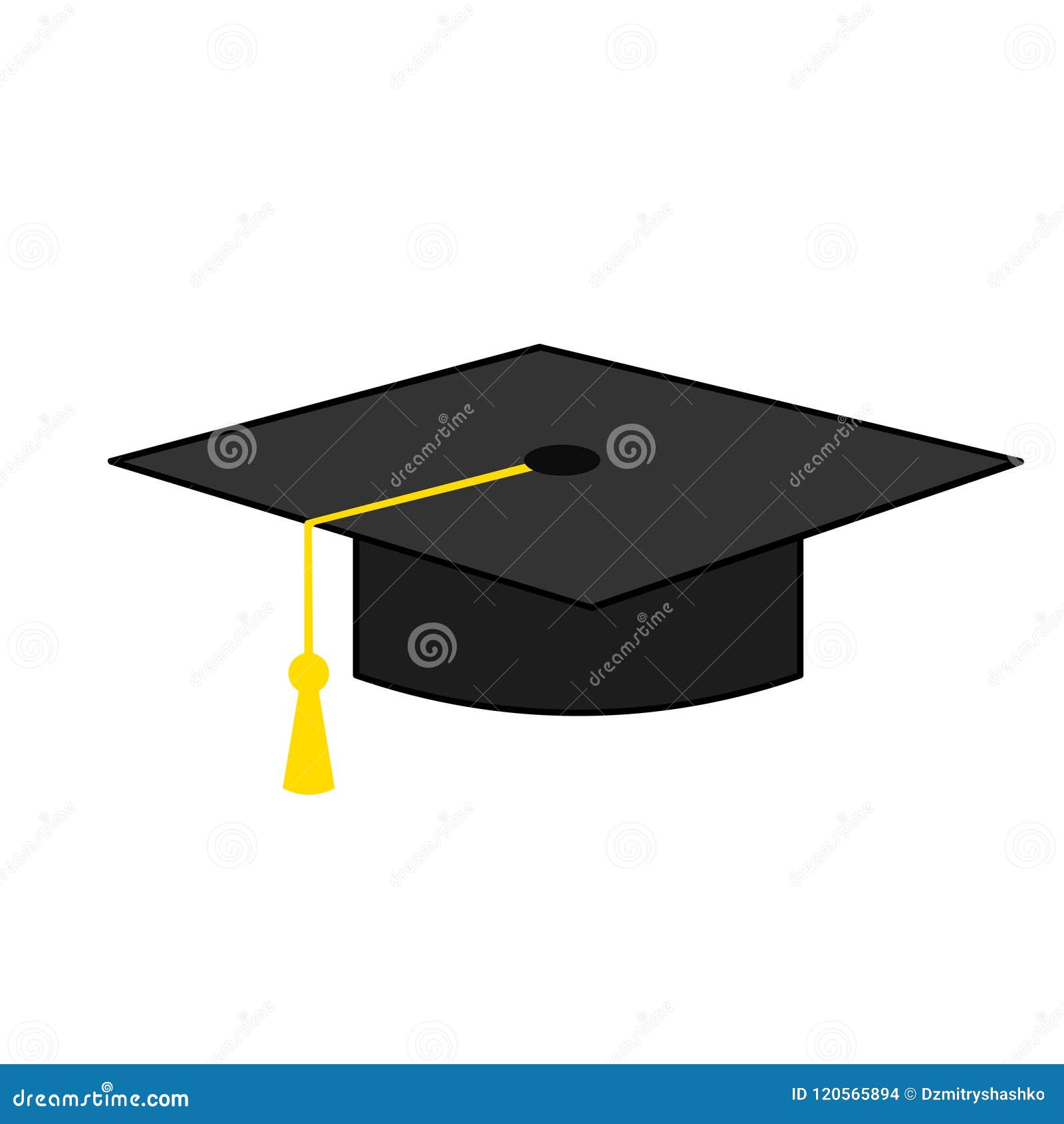 Graduation cap icon stock vector. Illustration of ceremony - 120565894