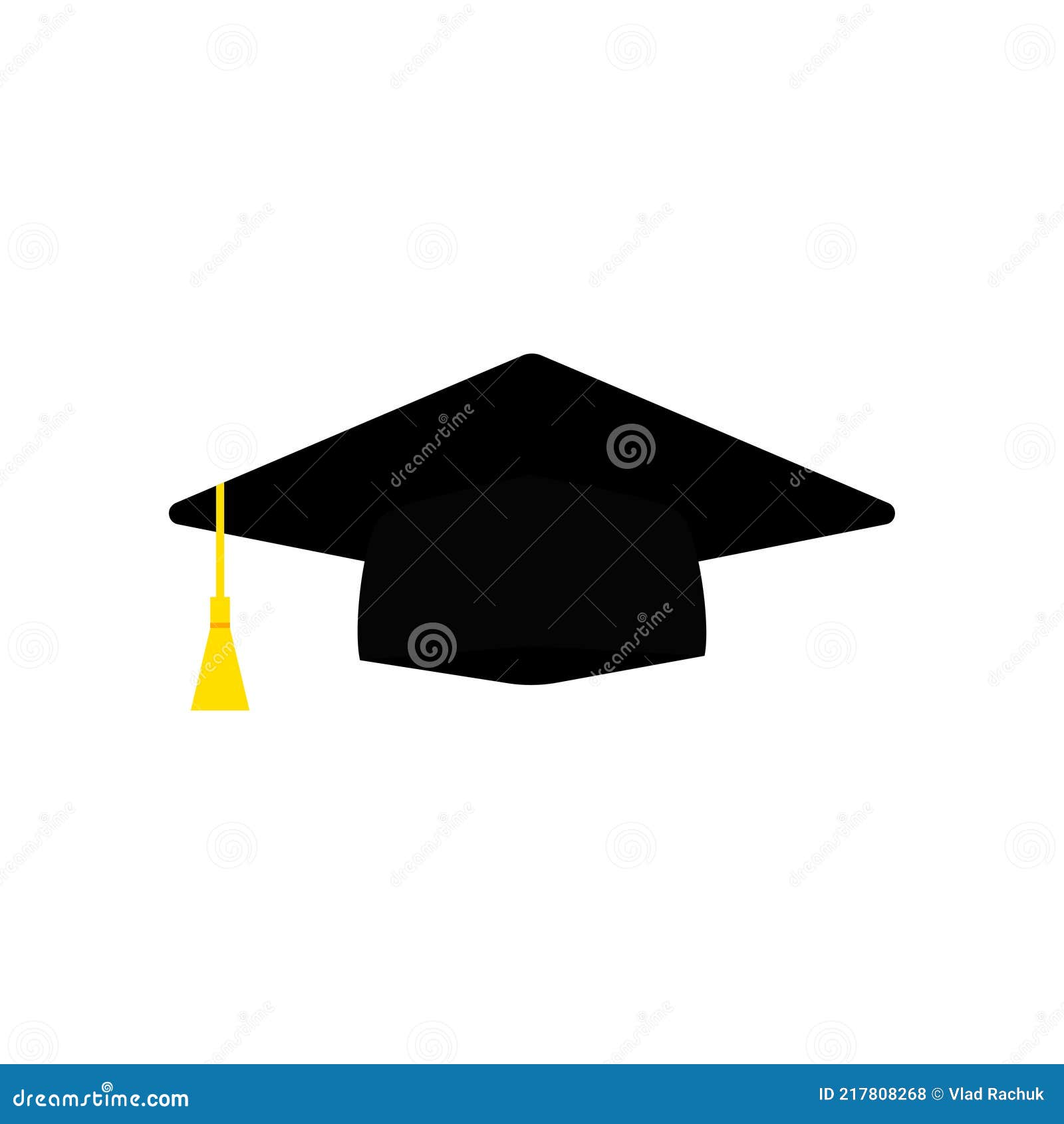 Graduation Cap Icon. Graduation Hat Vector Isolated Illustration. Black ...
