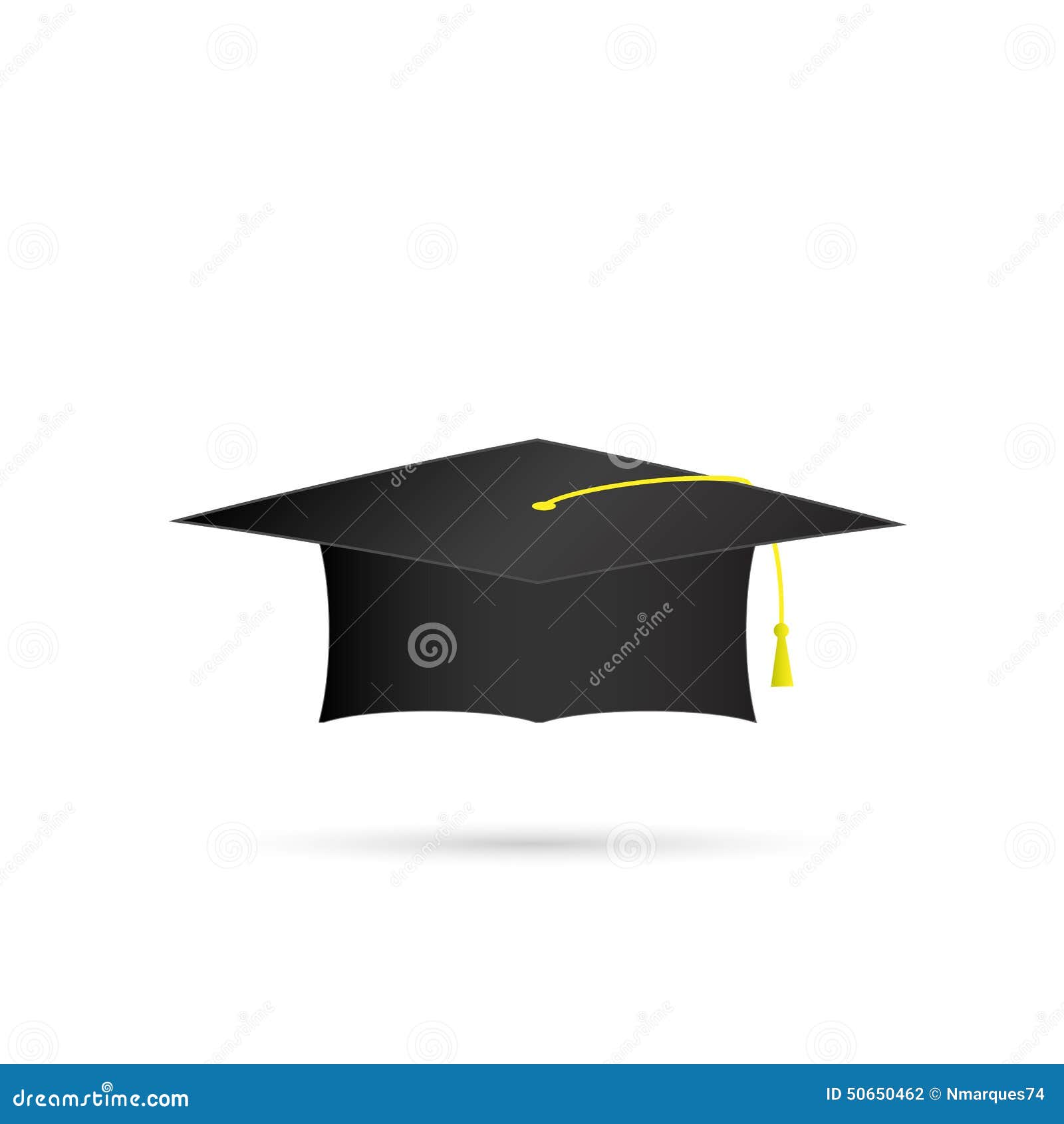 Graduation Cap Illustration Stock Vector - Illustration of element ...