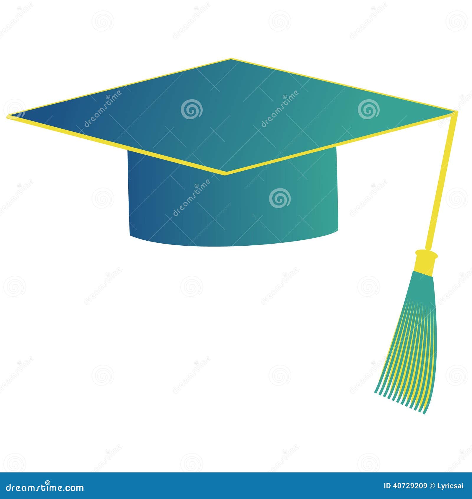 Graduation Cap stock vector. Illustration of exam, isolated - 40729209