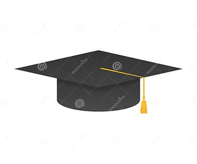 Graduation Cap with Tassel, Realistic Mortar Board. Vector Stock ...