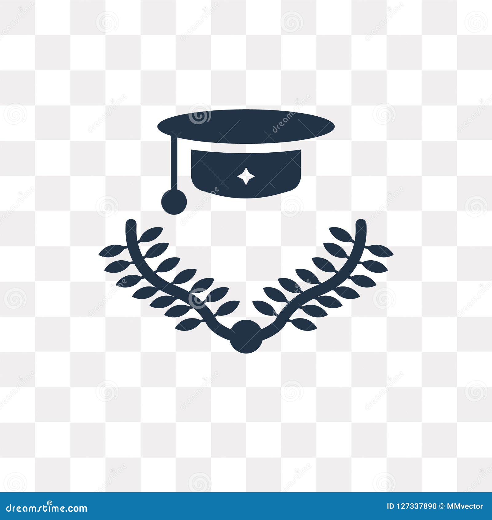 Graduation Cap Vector Icon Isolated On Transparent Background G
