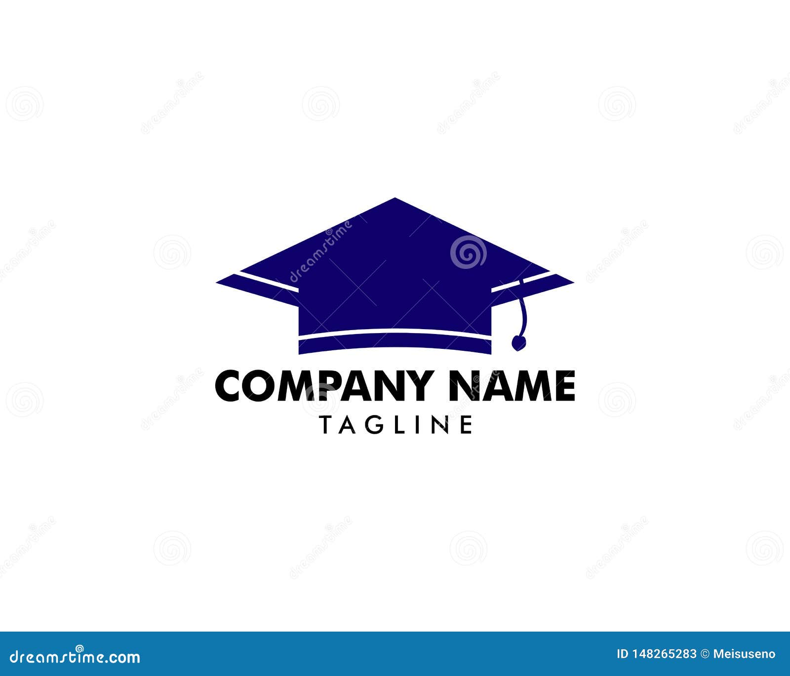 Graduation Cap Vector Logo Template Design Elements Stock