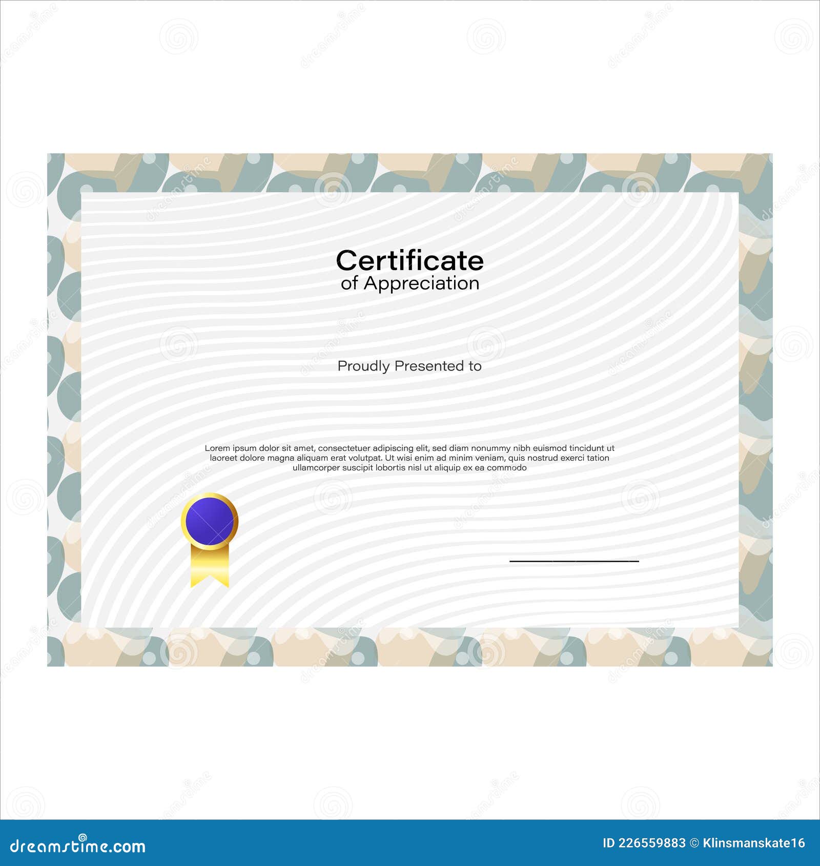 Modern elegant certificate paper template design background