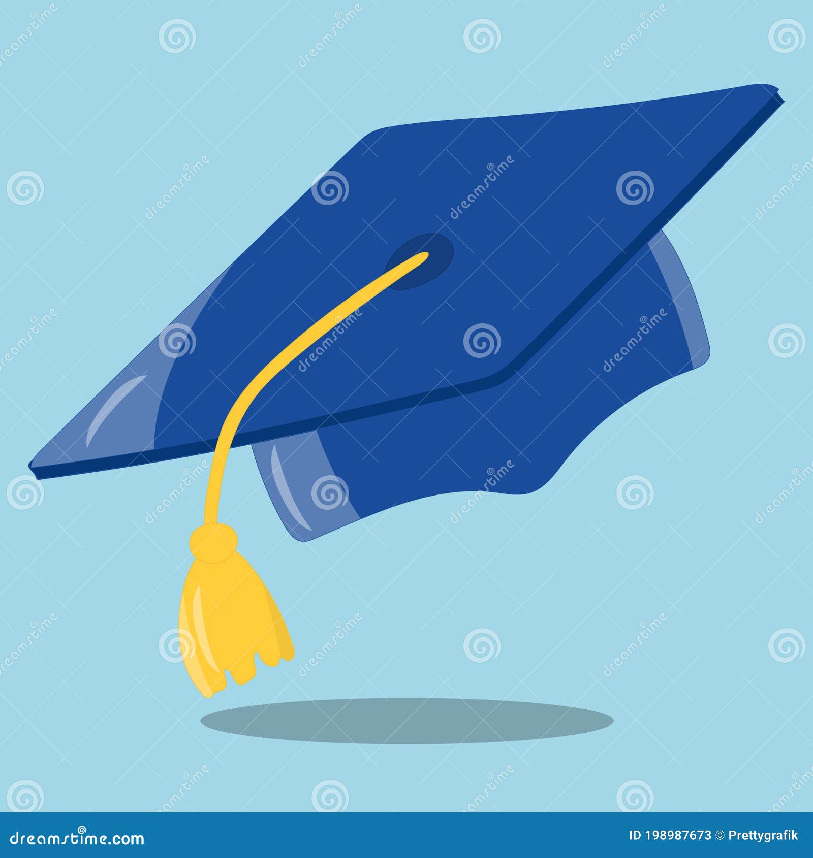 Graduation girls hat 06 3 stock vector. Illustration of cartoon - 198987673