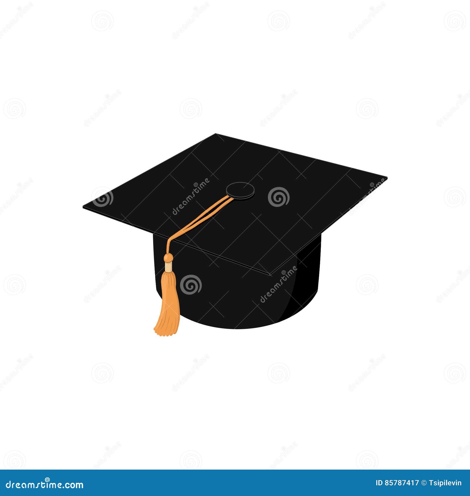 Graduation Hat Illustration Stock Illustration - Illustration of ...