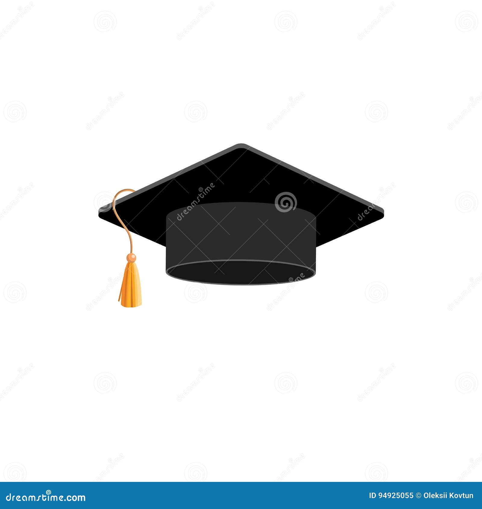 Graduation Hat. Vector Illustration. Flat Style. Isolated. Stock ...