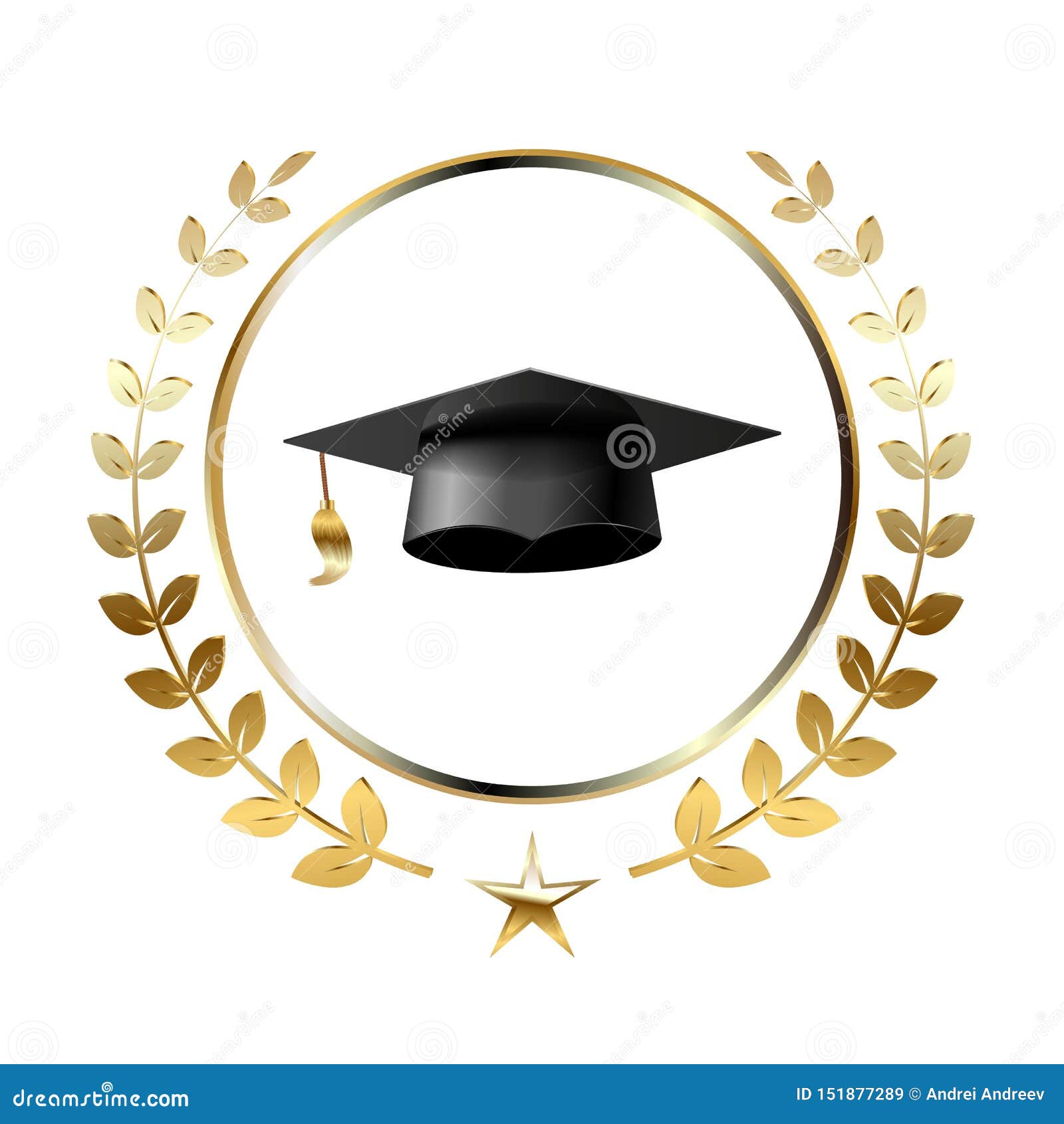 Graduation Logo Template Design Elements Stock Vector