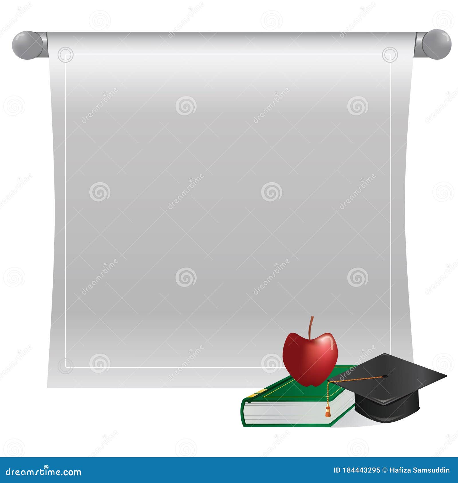 Graduation Scroll. Vector Illustration Decorative Background Design Stock Illustration ...