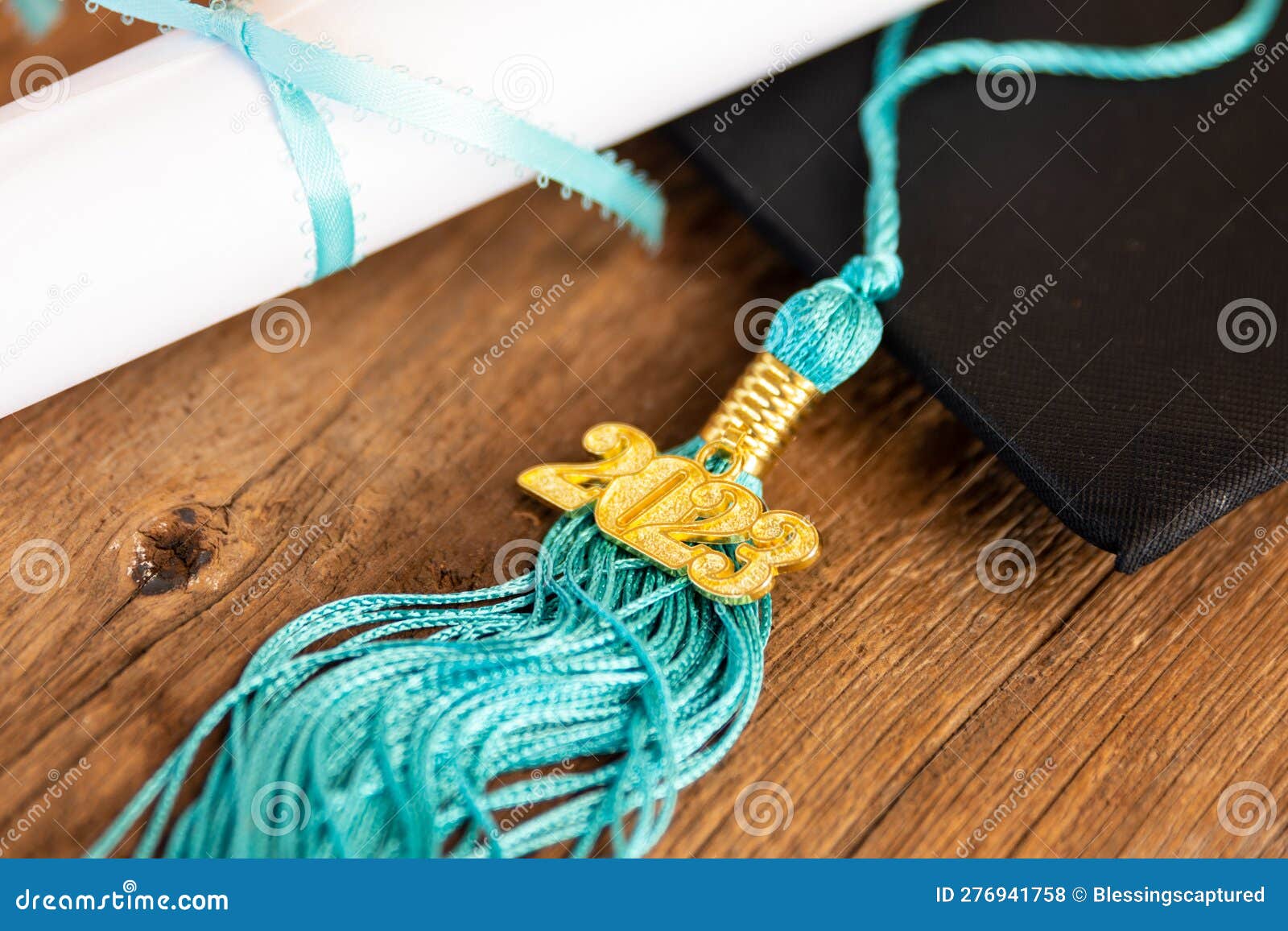 A 2023 Graduation Tassel on Wood Stock Photo Image of connection