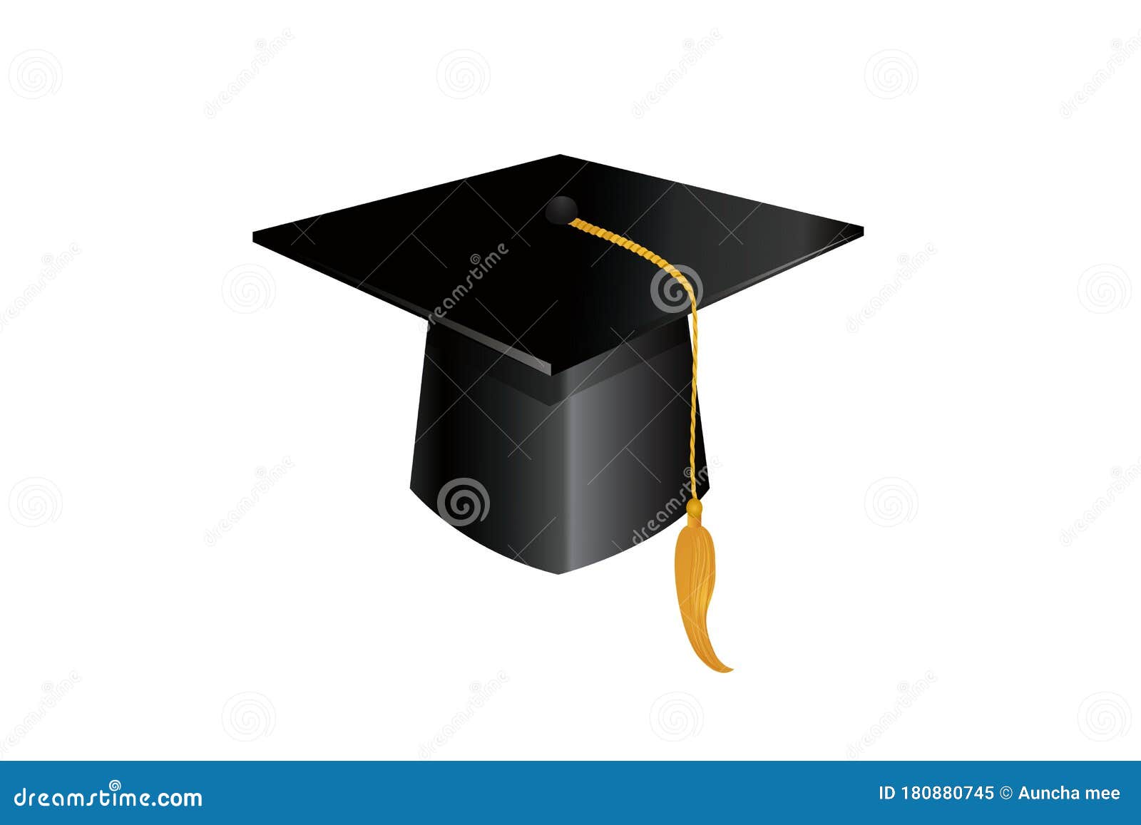 Gradution Cap Isolated on White. Stock Image - Image of design, school ...