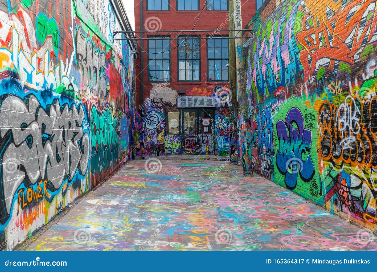 Graffiti Alley in Baltimore, Maryland Editorial Photography Image of