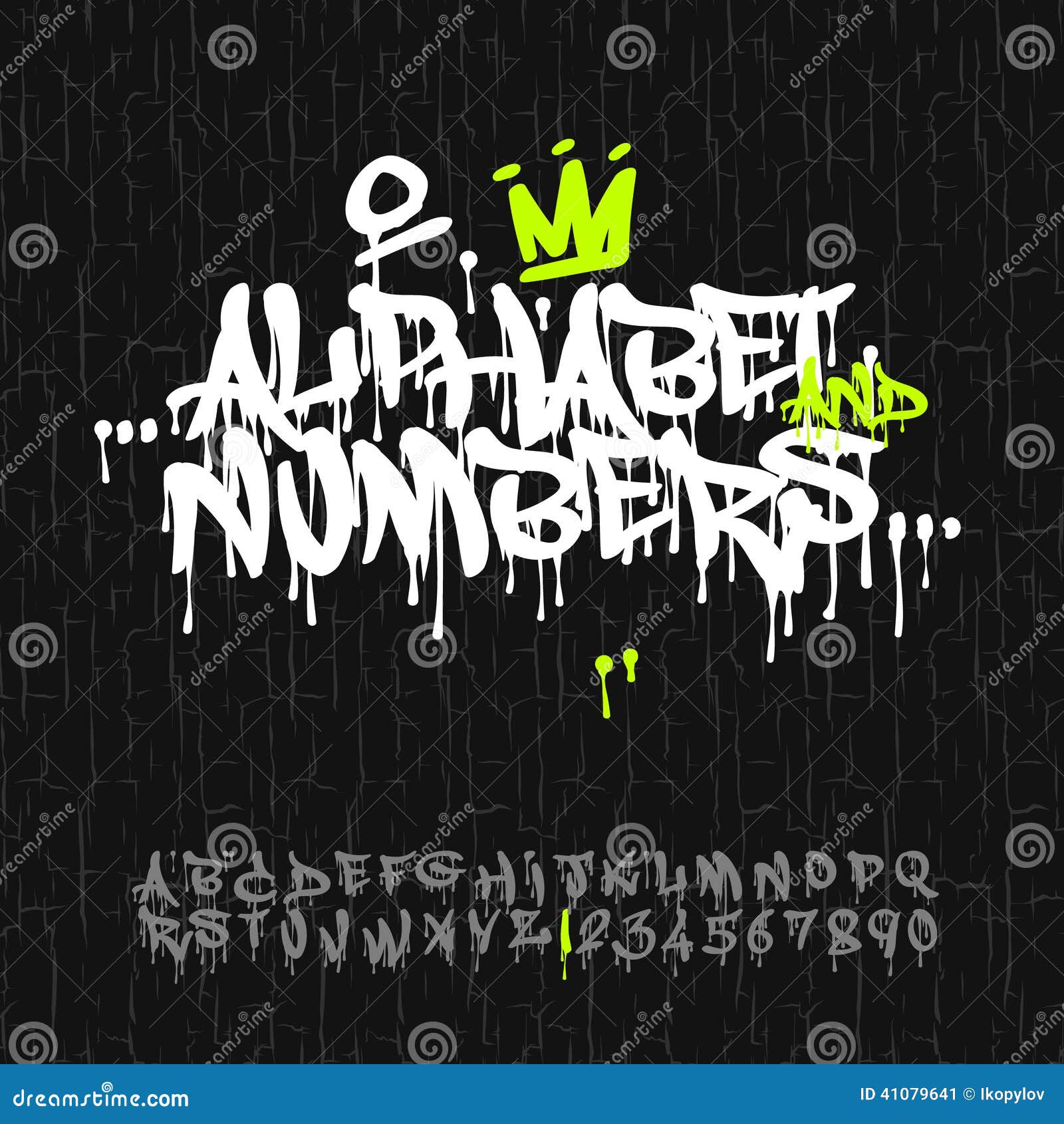 Graffiti Alphabet And Numbers Stock Vector - Image: 41079641