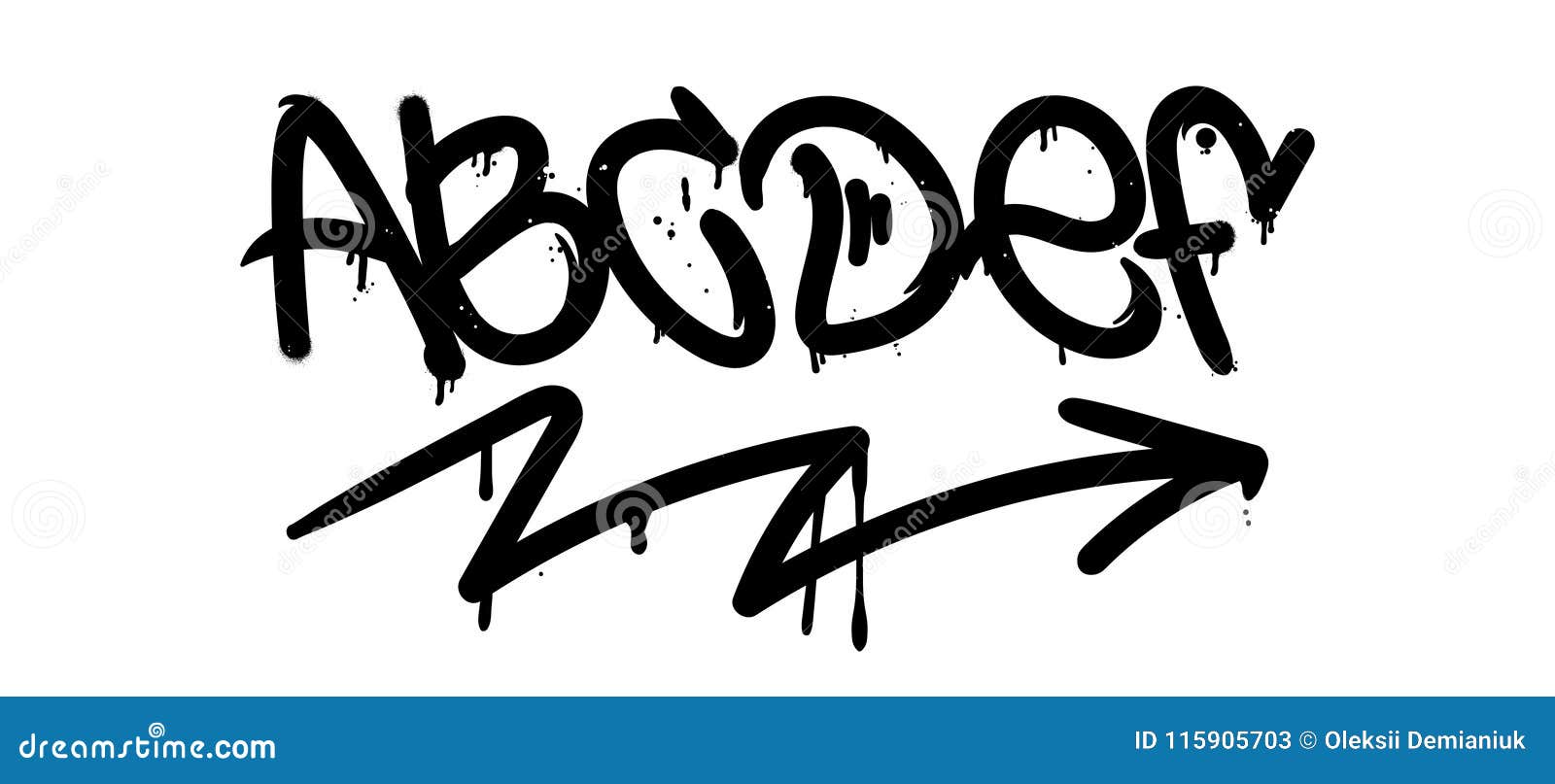 Graffiti Tags Marker Font, Vectors