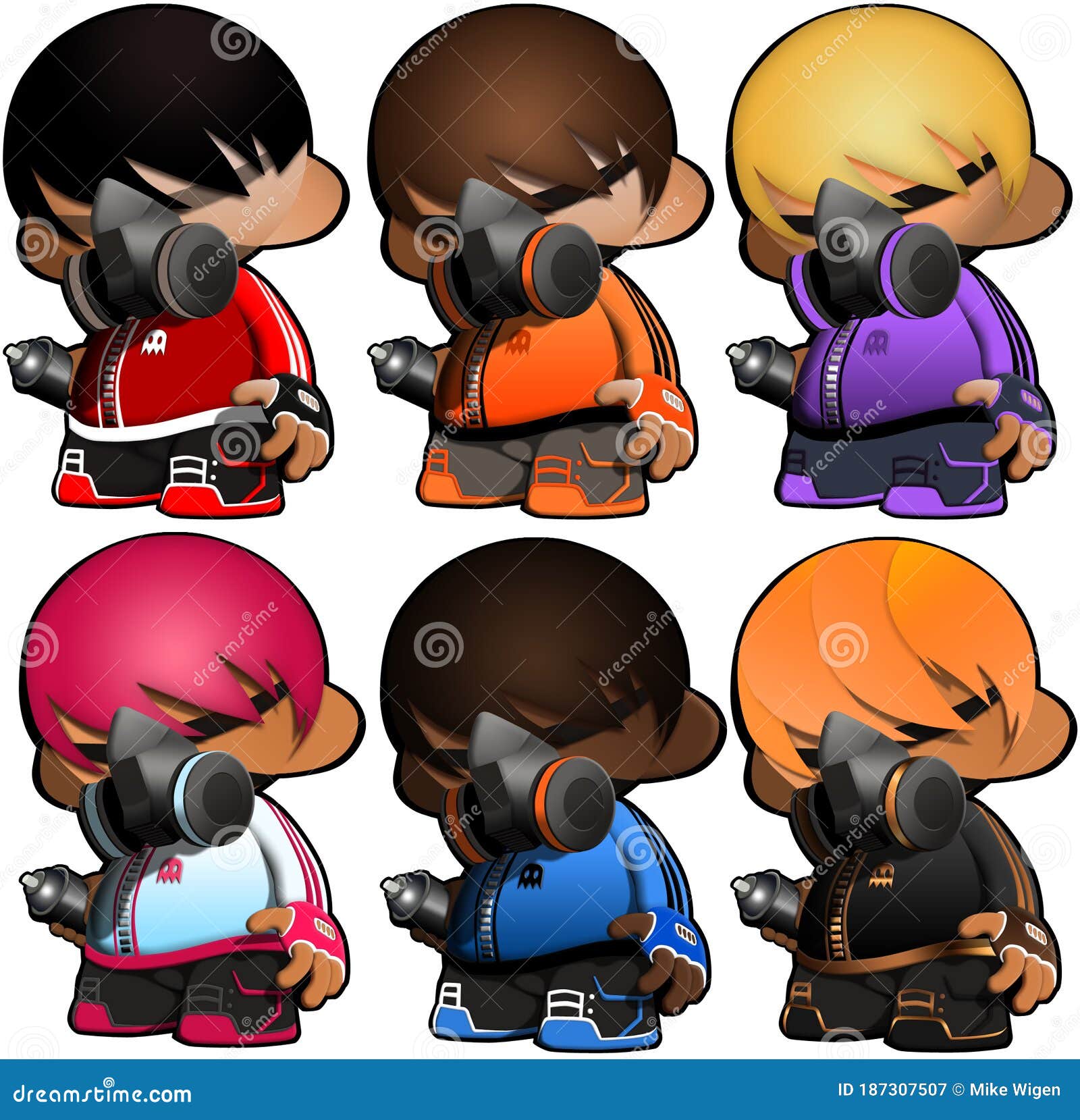 Graffiti Artist Cute Cartoon | CartoonDealer.com #187307507