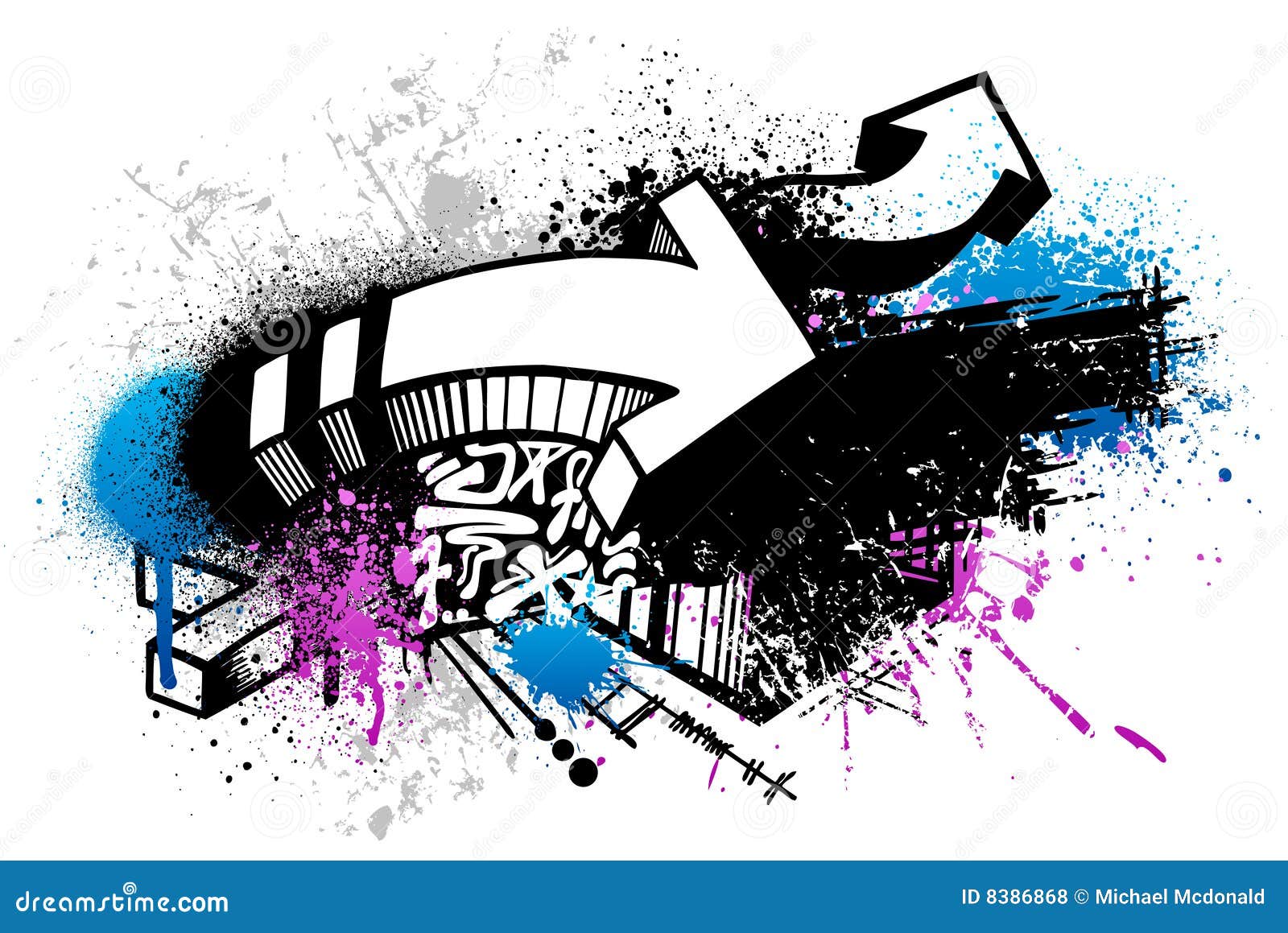 Graffiti Background Stock Vector Illustration Of Digitally