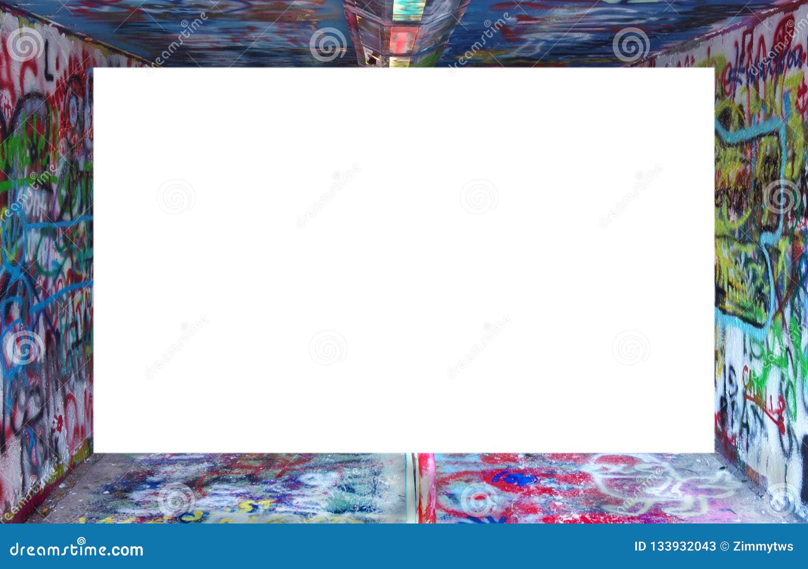 Graffiti Border Around White Stock Image Image of urban, spray 133932043