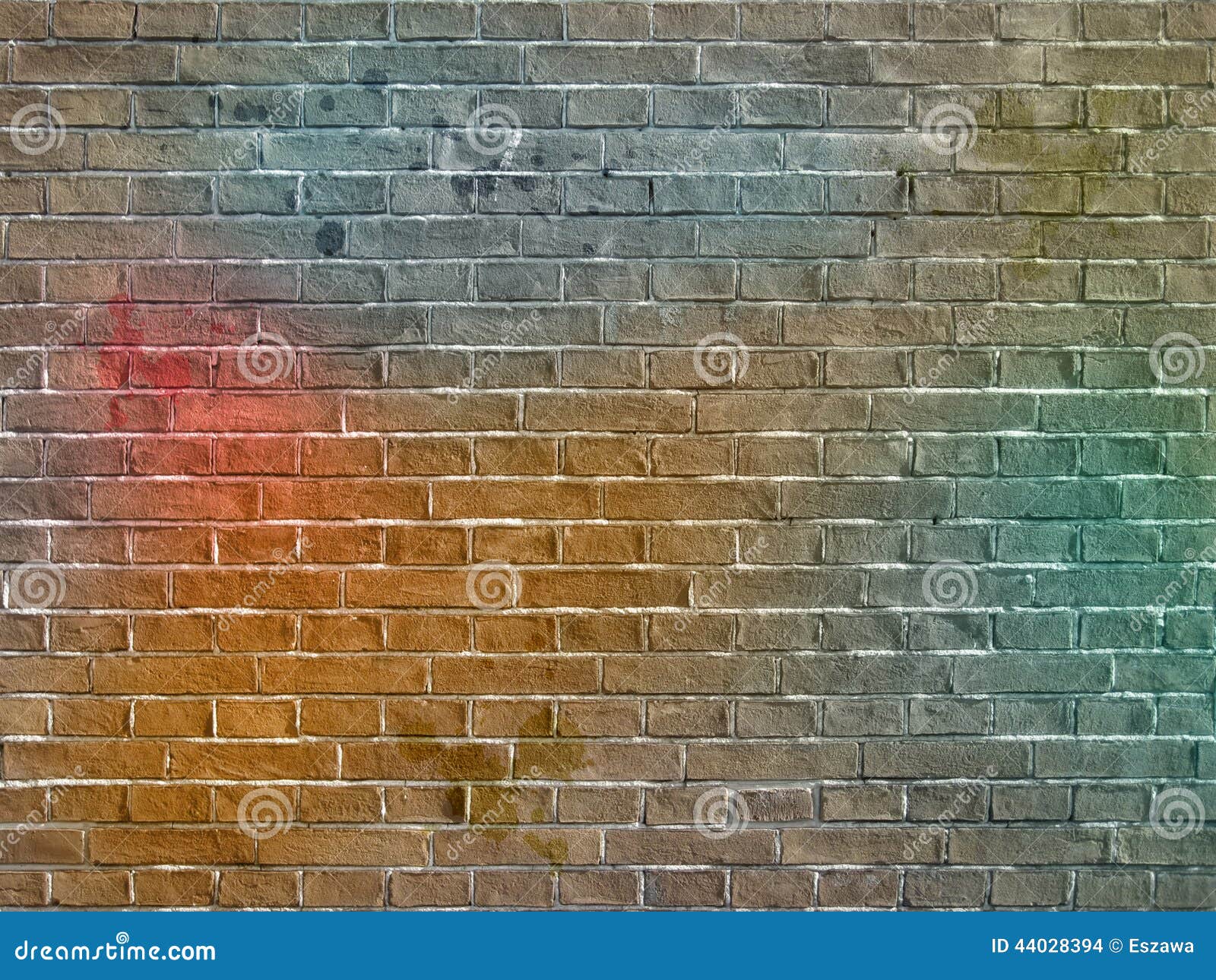 The Graffiti Brick Wall Stock Photo Image 44028394