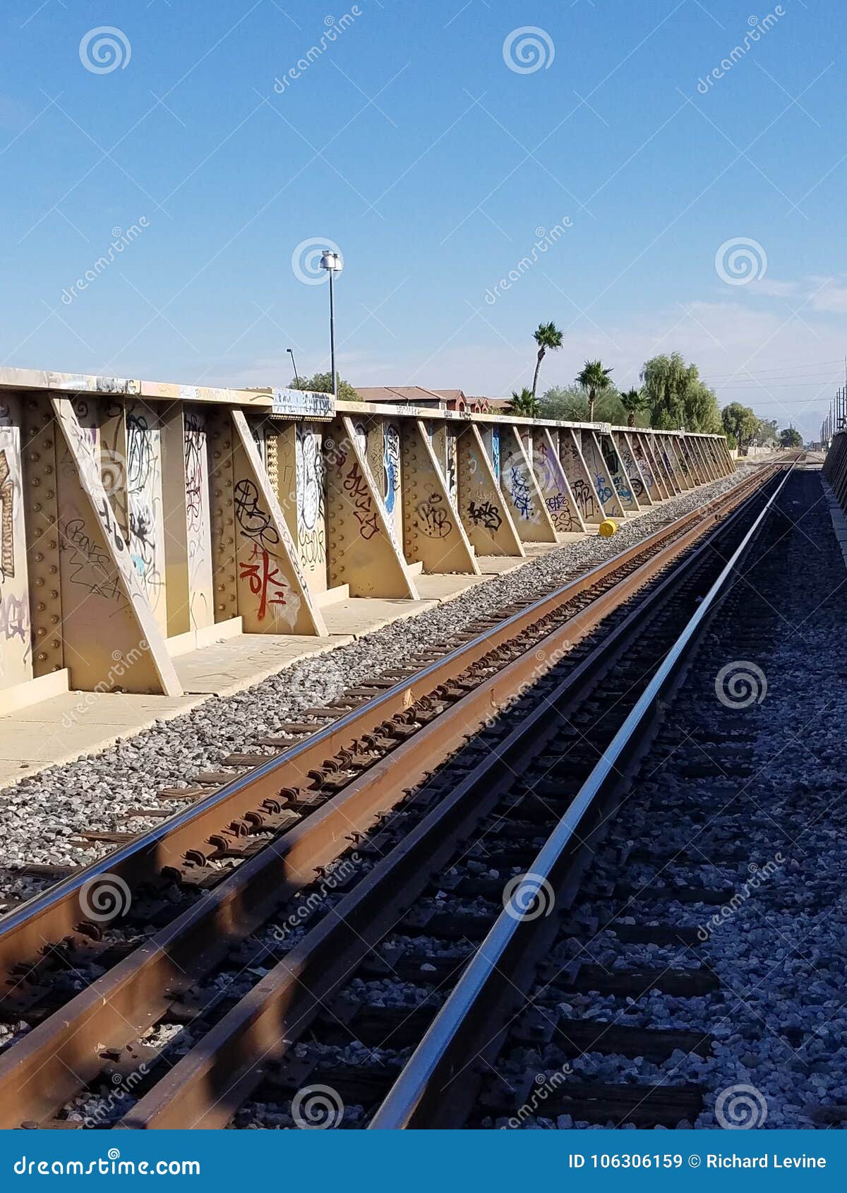 Railroad Bridge Stock Image Image Of Blue Stretch 106306159