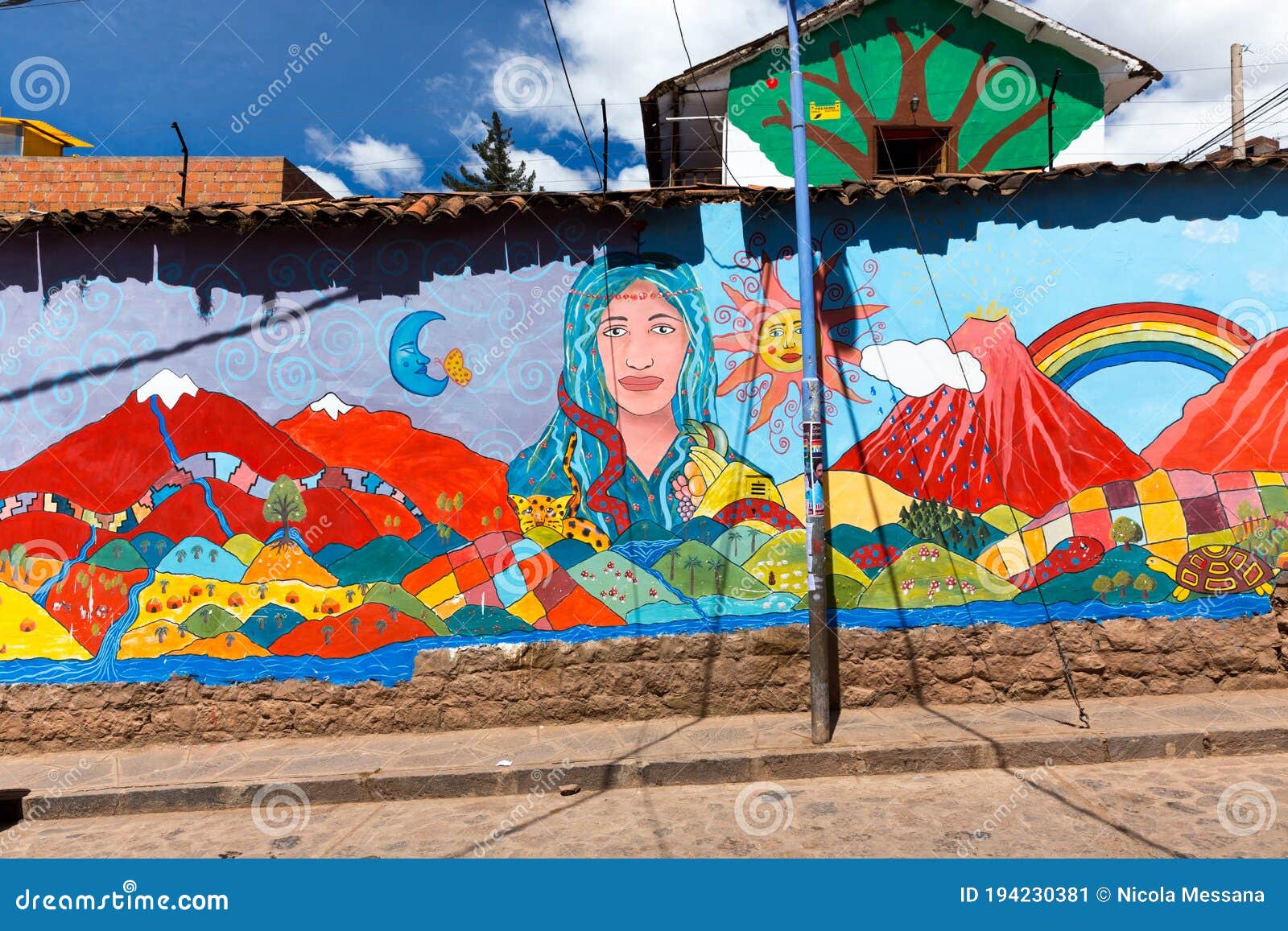 Graffiti De Pintura Urbana En Las Calles De Cusco Peru Foto editorial -  Imagen de pista, calle: 194230381