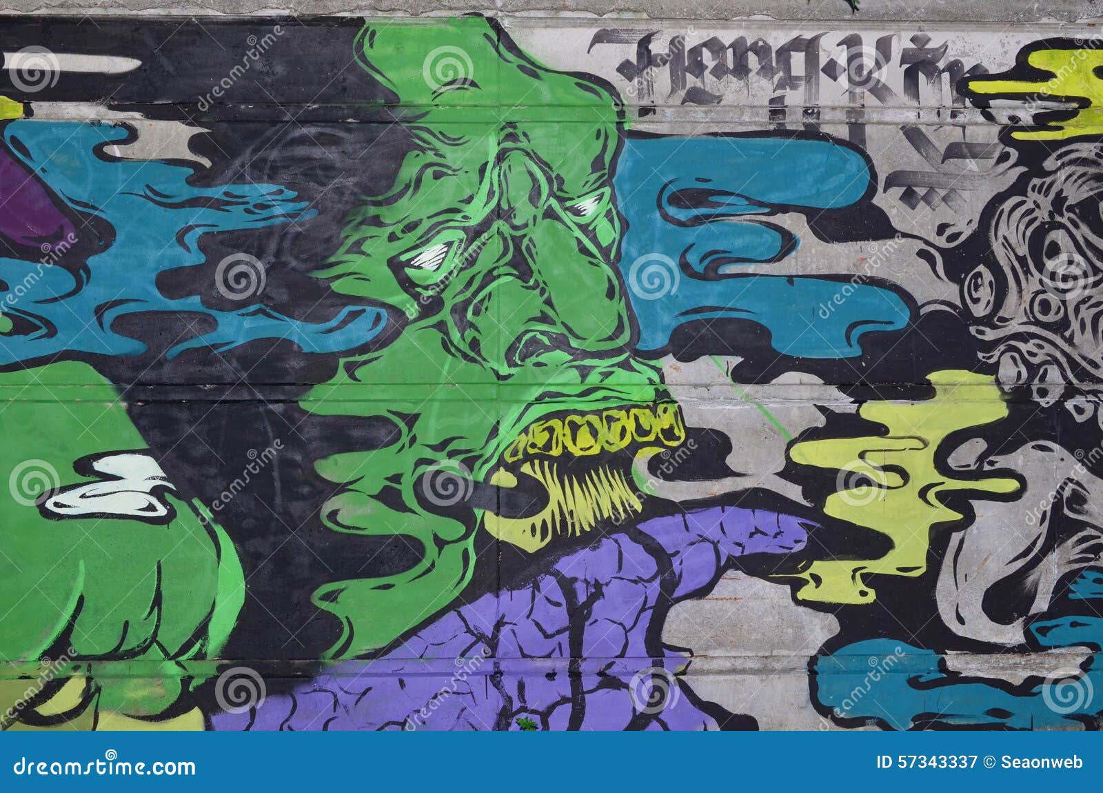 Graffiti Design on a Wall, Urban Backgrounds Editorial Photography Image of public, paintings