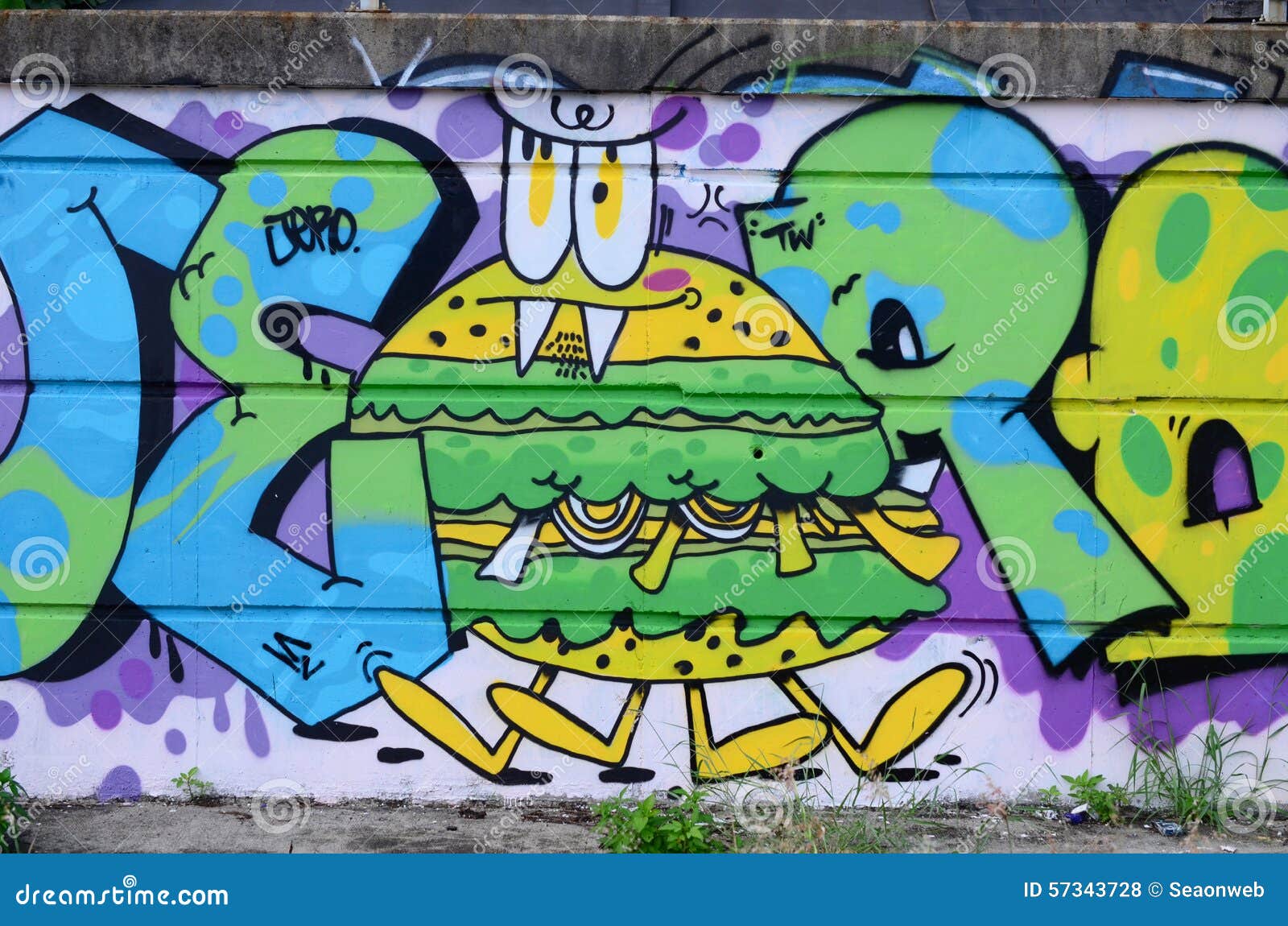 Graffiti Design on a Wall, Urban Backgrounds Editorial Stock Photo Image of beauty