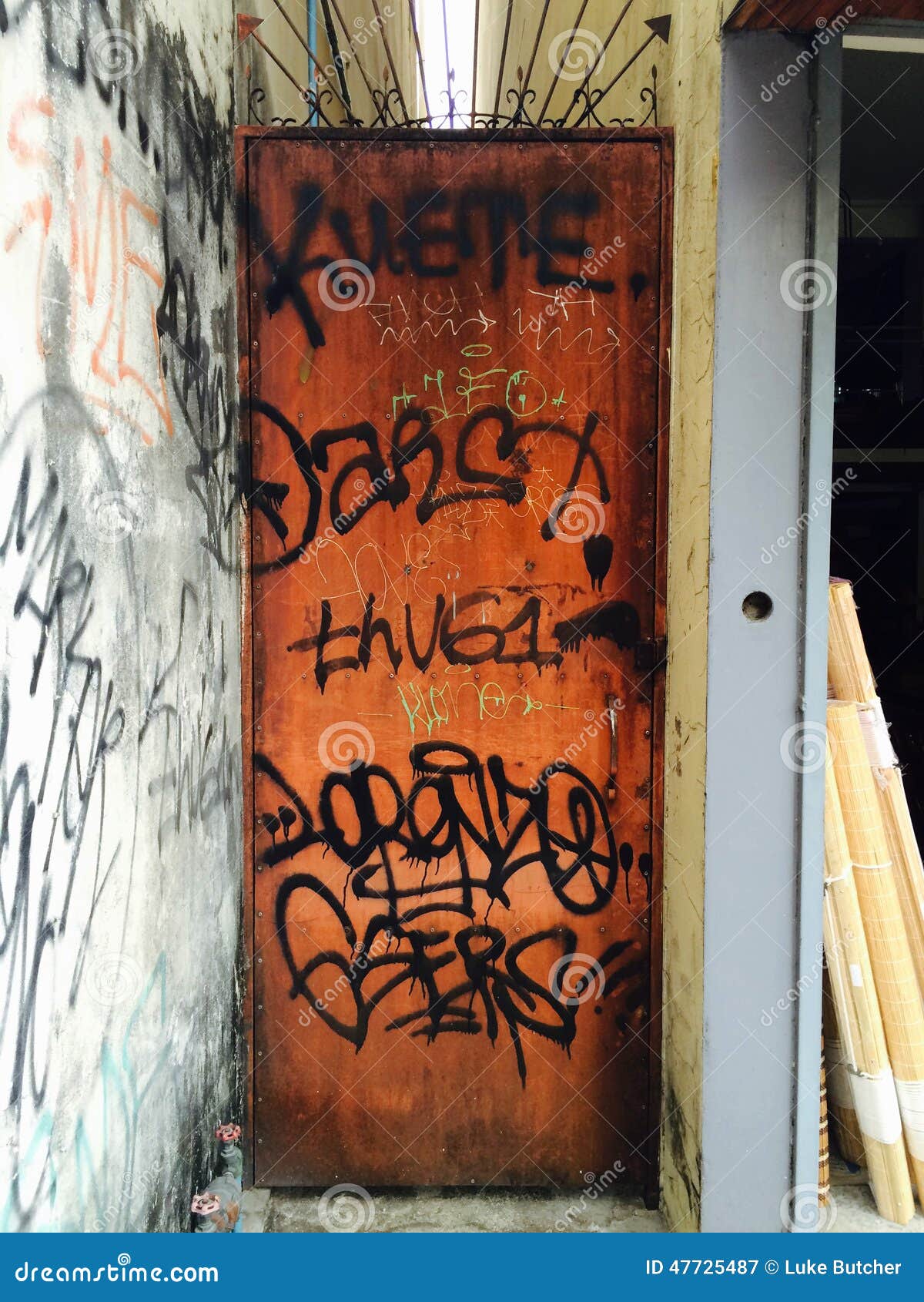 Graffiti Door stock image. Image of thug, grunge, arts - 47725487