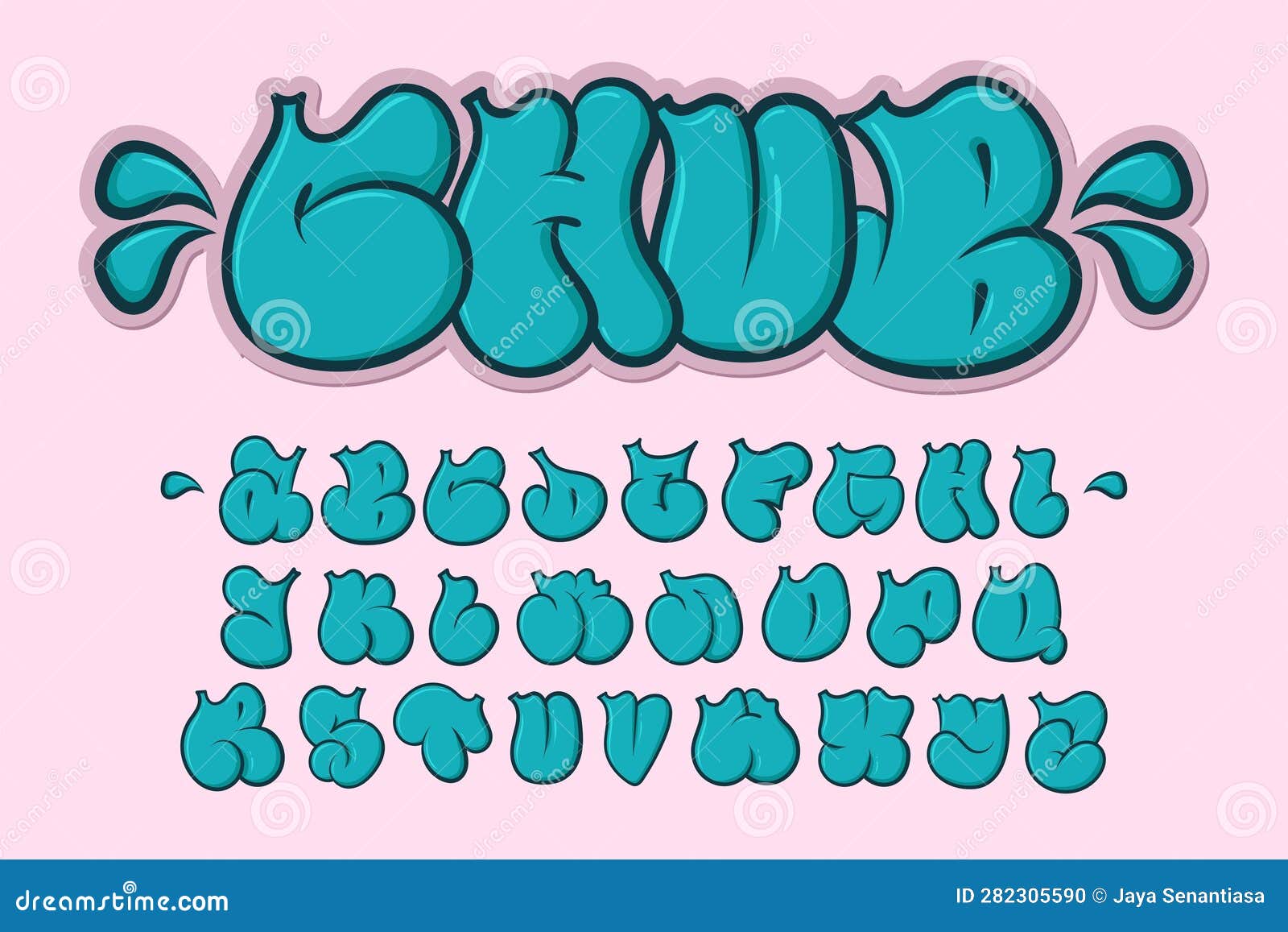 Graffiti Fat Letter Alphabet Vector Stock Vector Illustration of