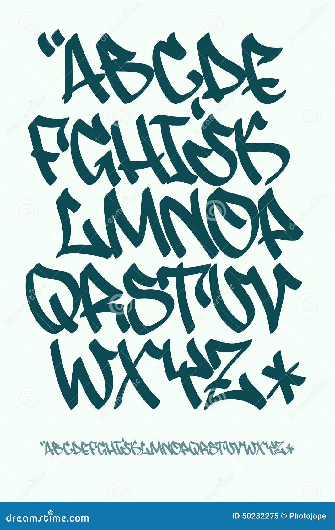 Graffiti Font - Hand Written - Vector Alphabet Stock Vector - Image