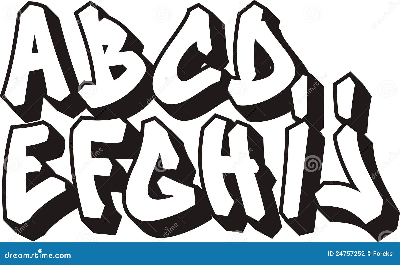 Graffiti Font Part 1 Stock Vector Image Of Style Fashionable 24757252