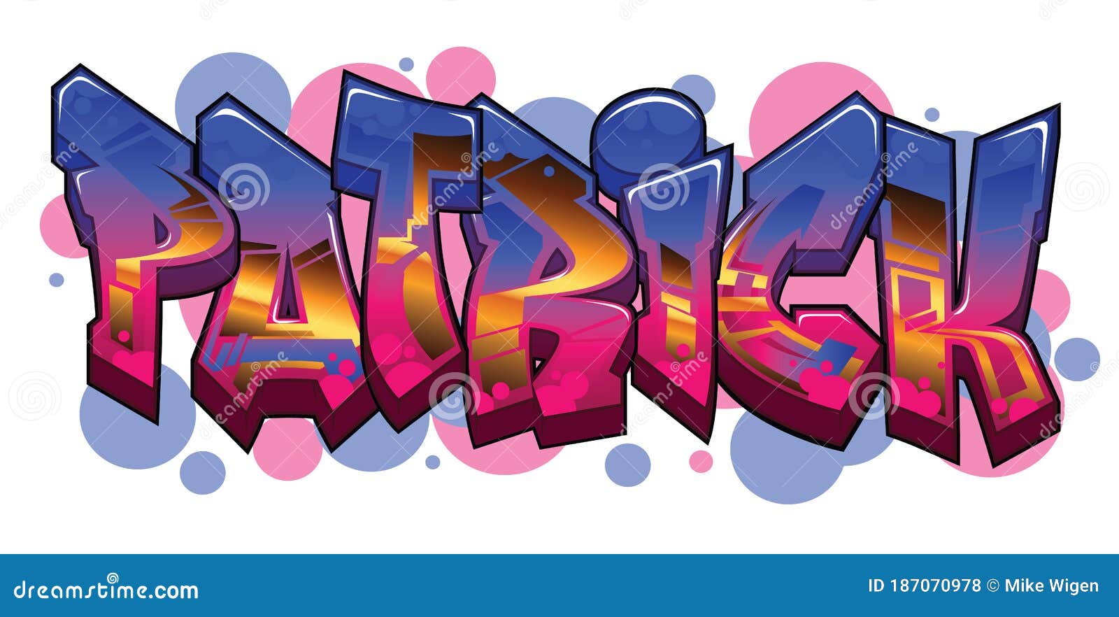 Patrick Name Text Graffiti Word Design Stock Illustration Illustration Of Street Alley