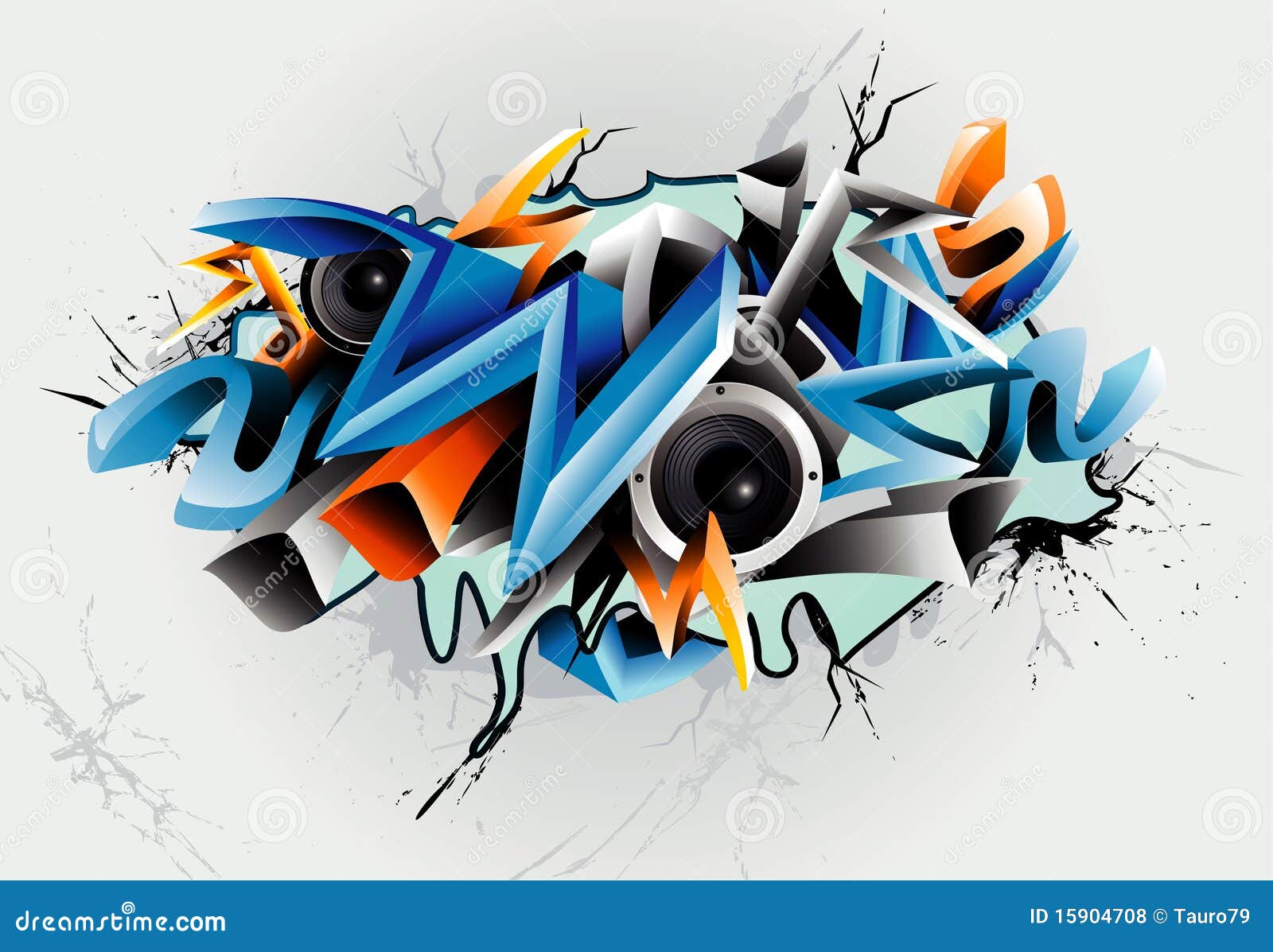 Graffiti illustration stock vector. Illustration of swirl - 15904708