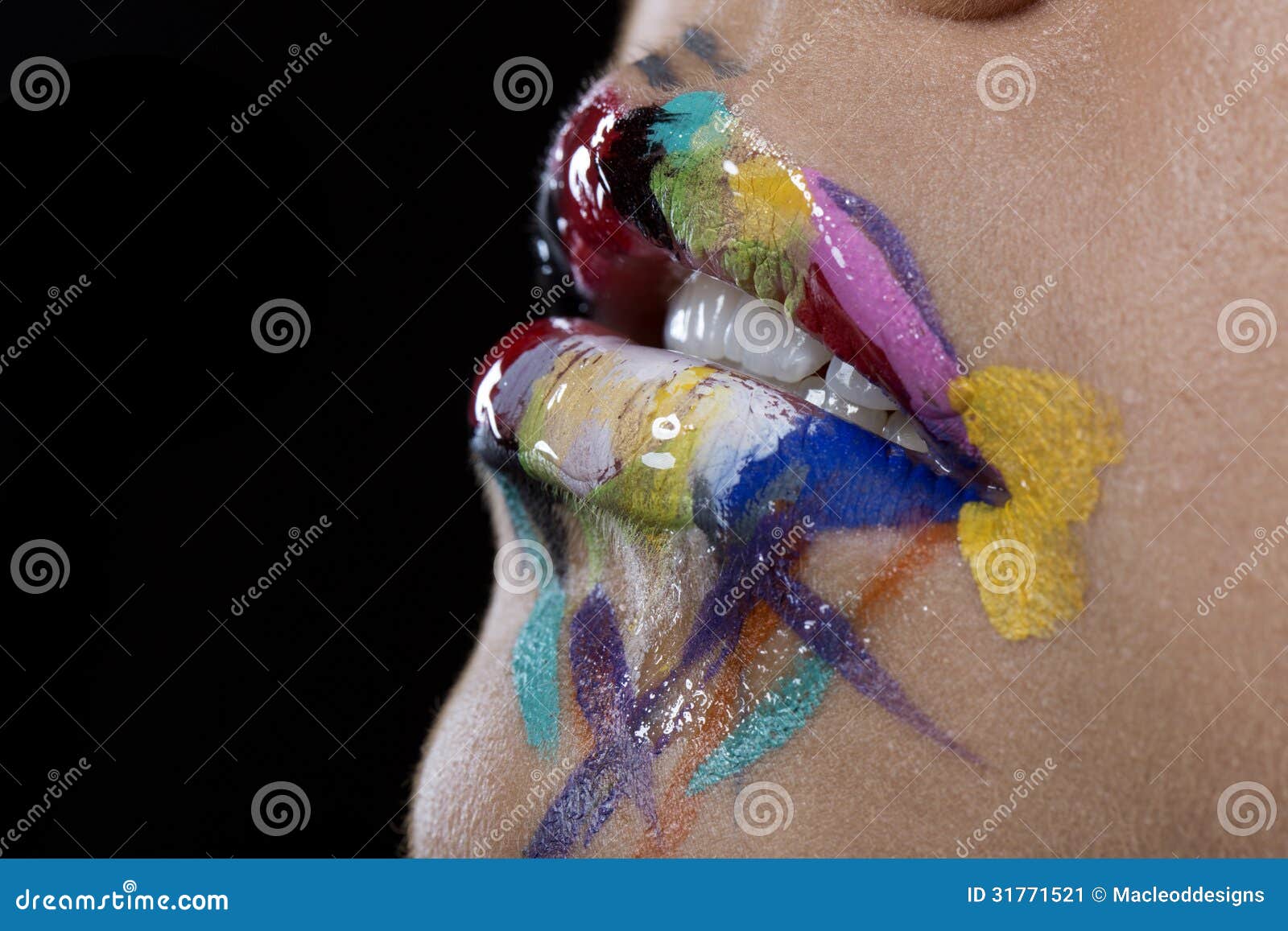 Graffiti Lip Makeup stock image. Image of artistic, beauty 31771521
