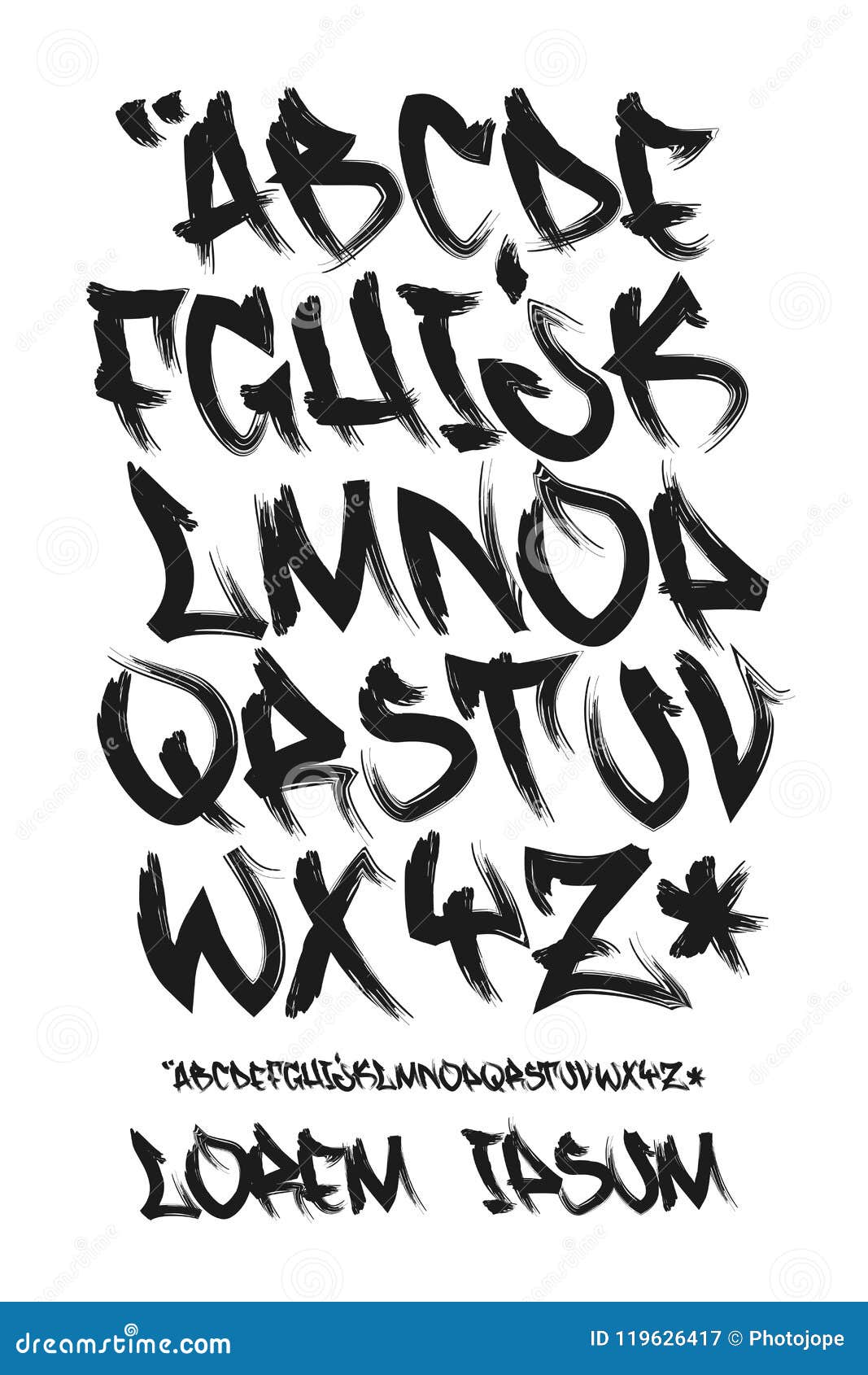 Graffiti Marker Font - Hand Written - Vector Alphabet Stock Vector -  Illustration of design, marker: 119626417