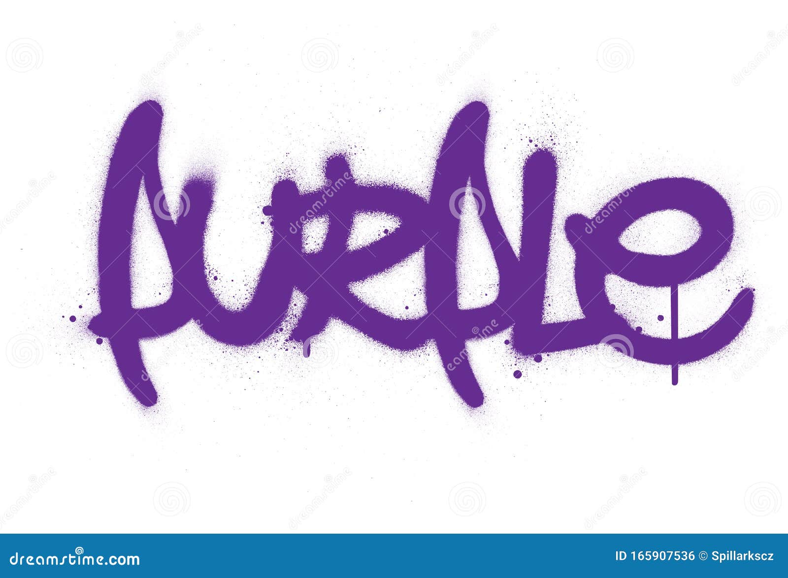 Graffiti Morado Rociado En Morado Sobre Blanco Ilustración del Vector ...
