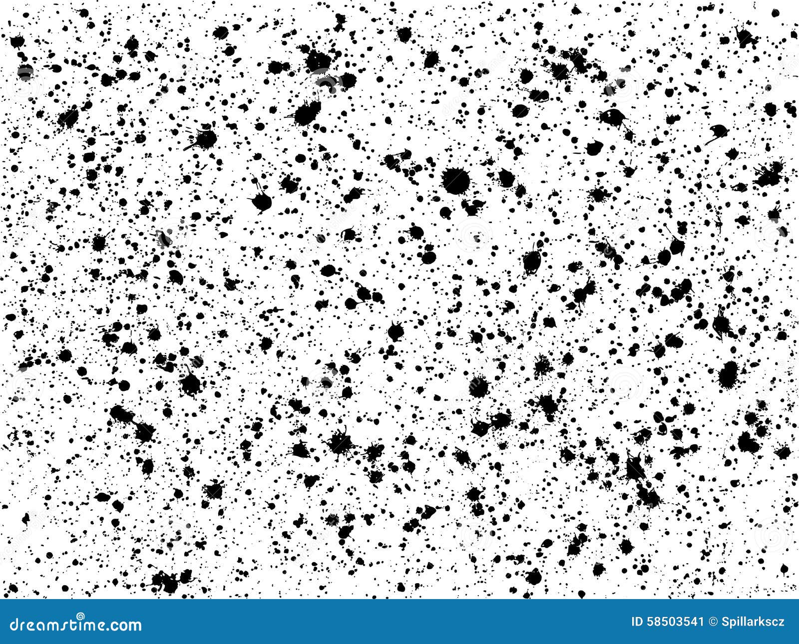 Graffiti Paint Splatter Pattern In Black Over White Stock Vector