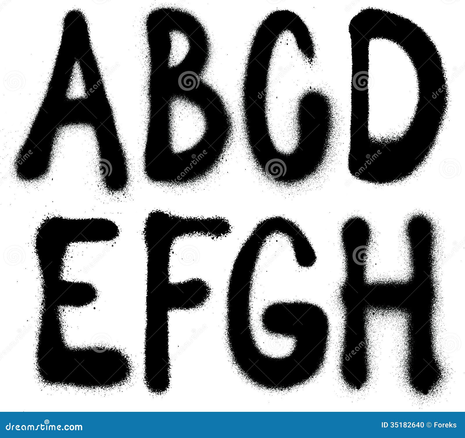 graffiti spray paint font type (part 1) alphabet