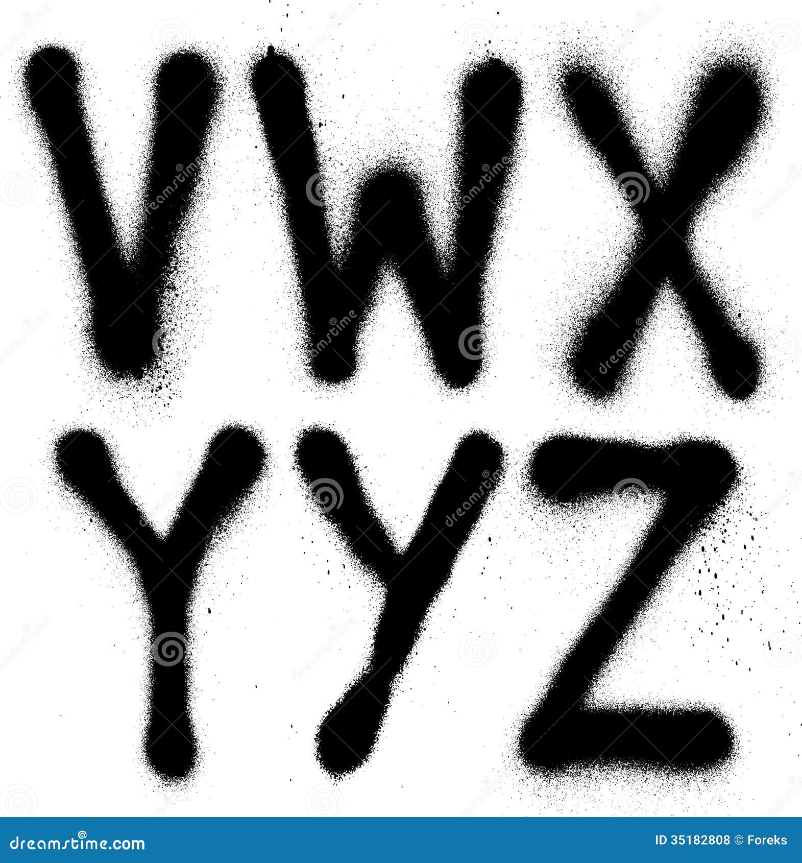 graffiti spray paint font type (part 4) alphabet