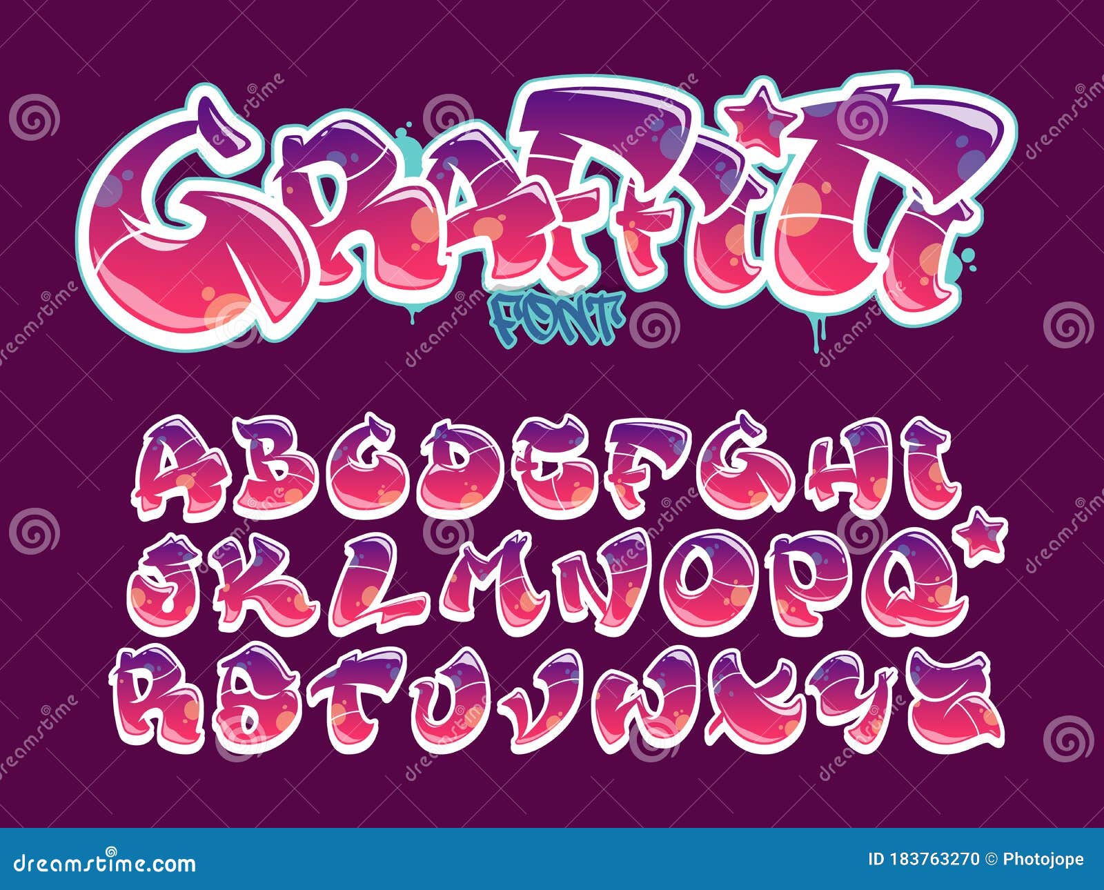 girly graffiti bubble letters