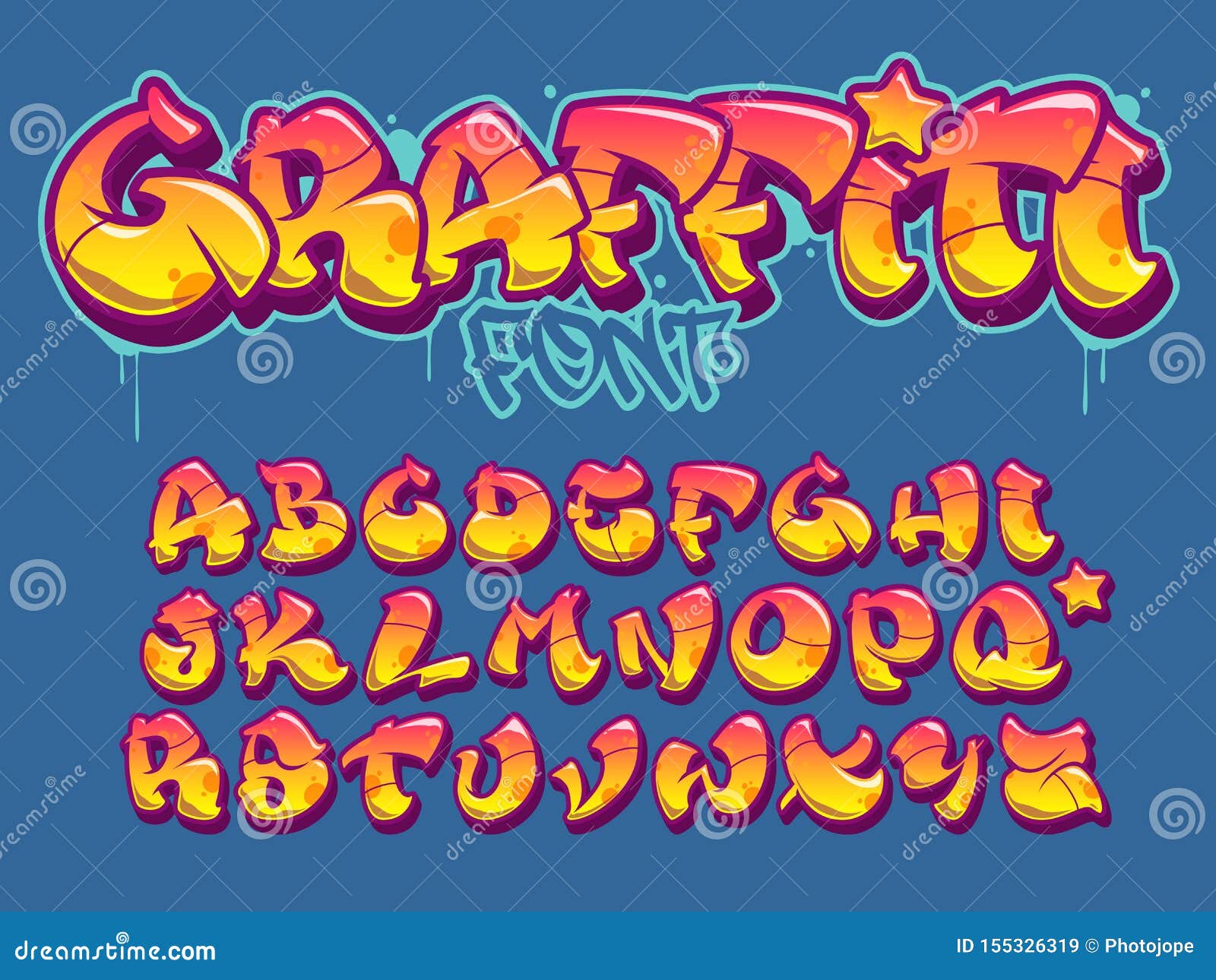 graffiti letters alphabet fonts