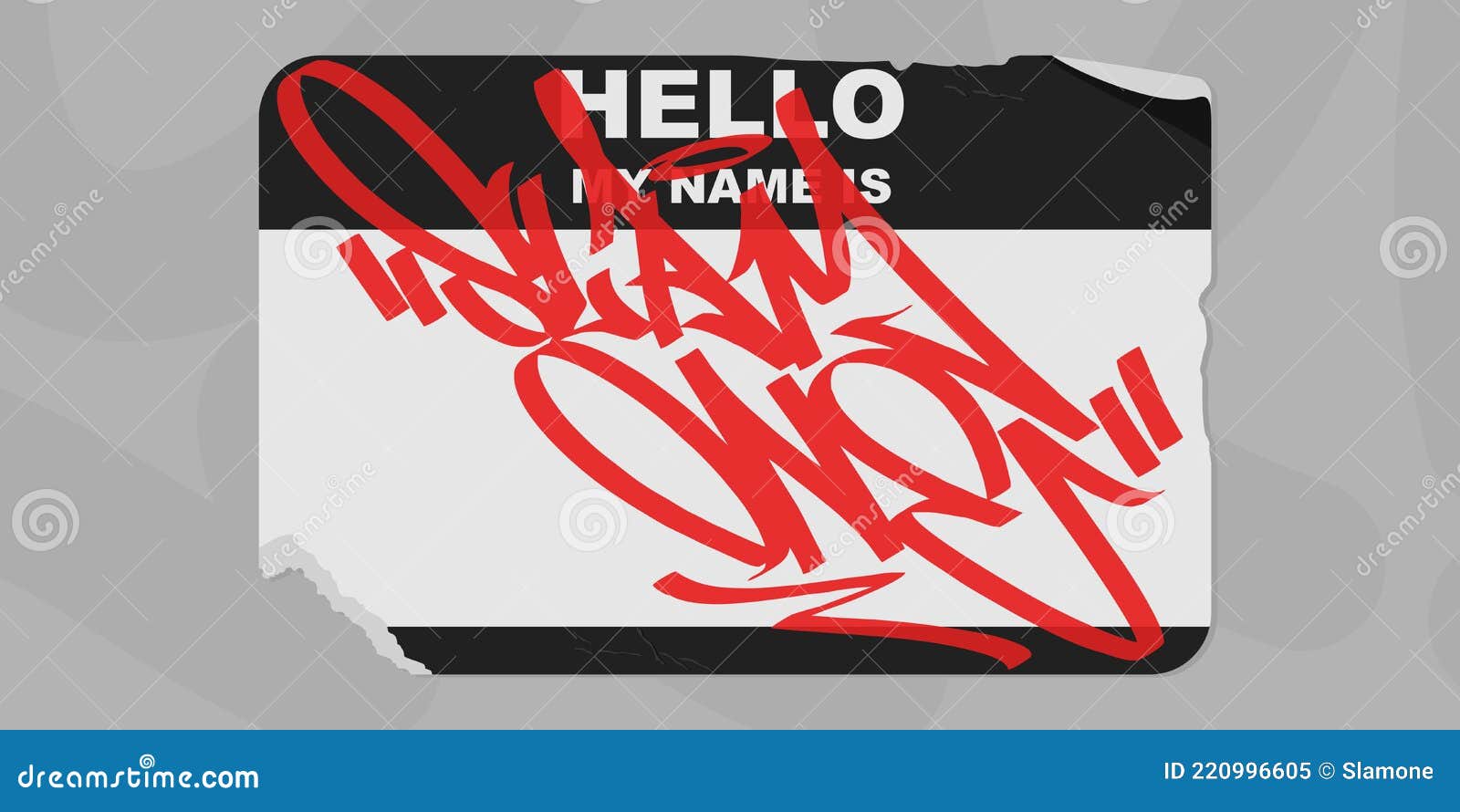 graffiti style outdoor sticker hello my name is with some street art urban lettering   art
