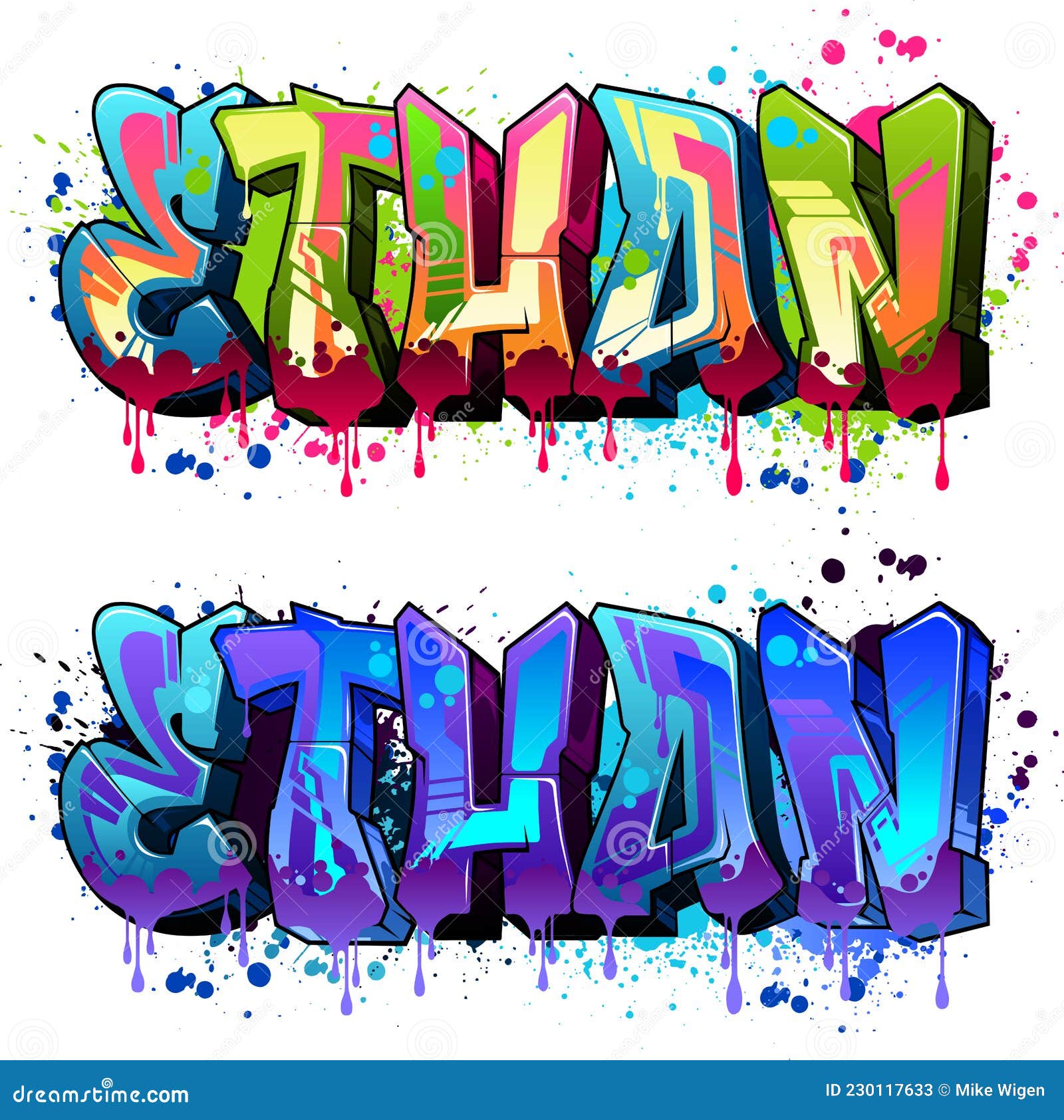 graffiti styled name  - ethan